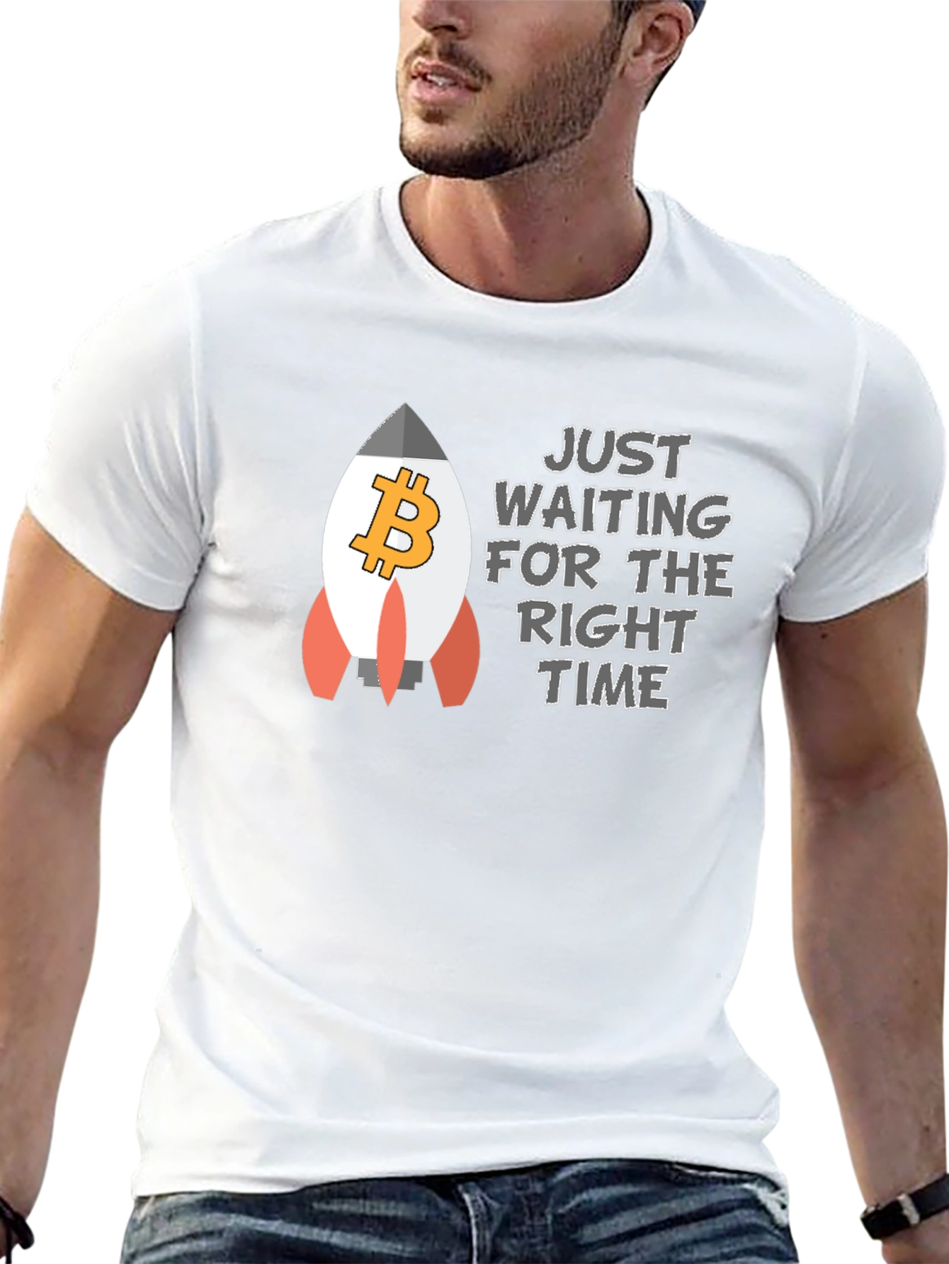 Black Bitcoin Rocket T-Shirt - Crypto HODL Tee view 13