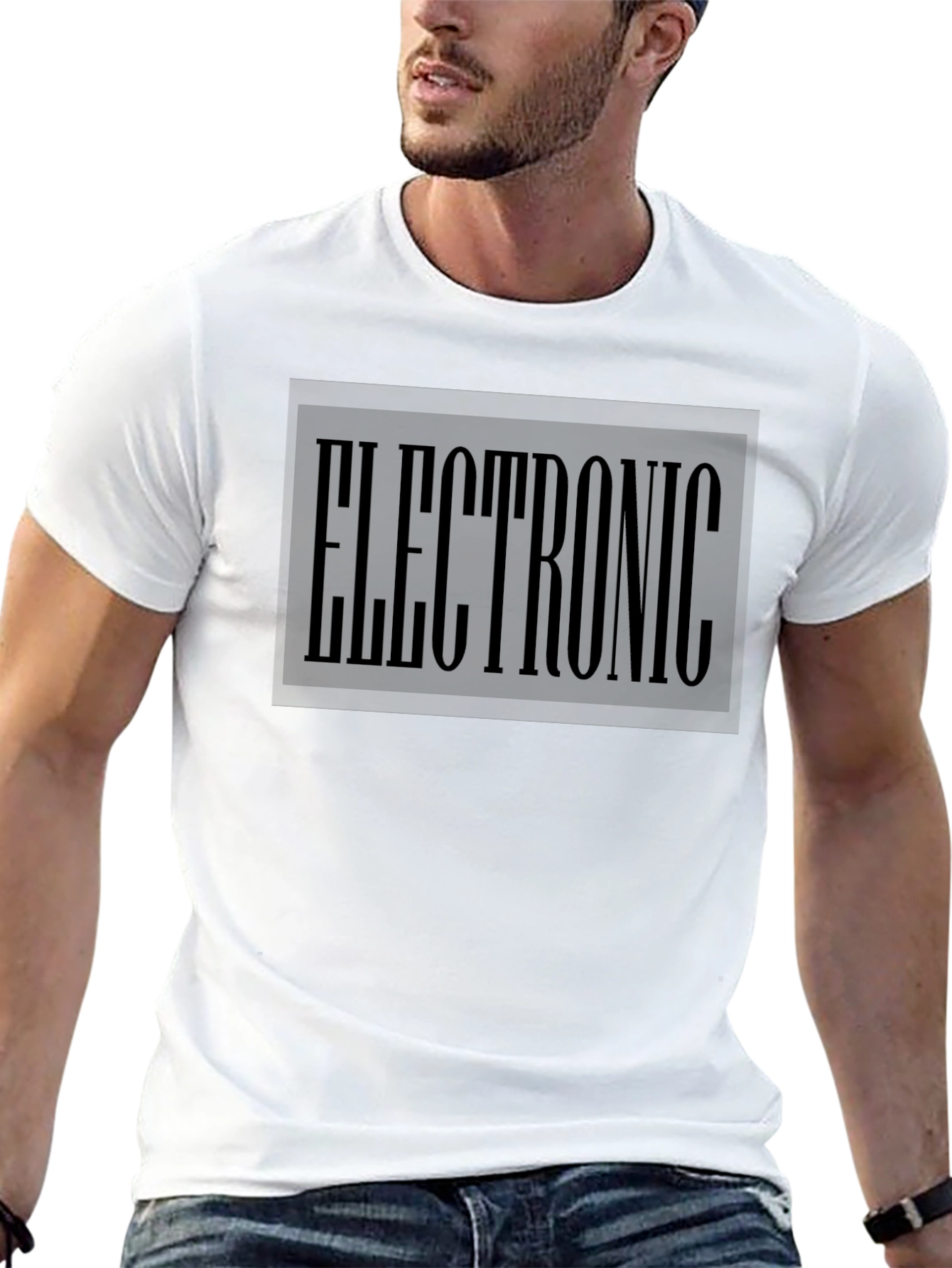 Black Electronic Print Black T-Shirt view 13