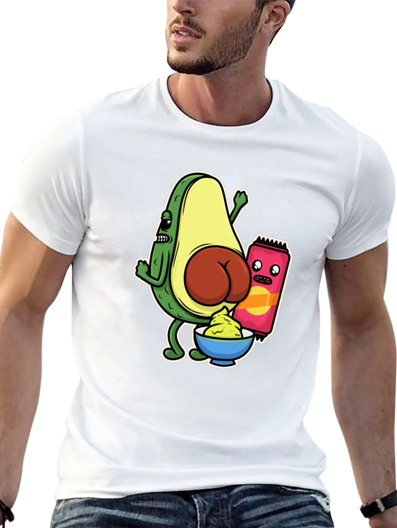 Black Avocado Butt Funny Graphic Tee view 13