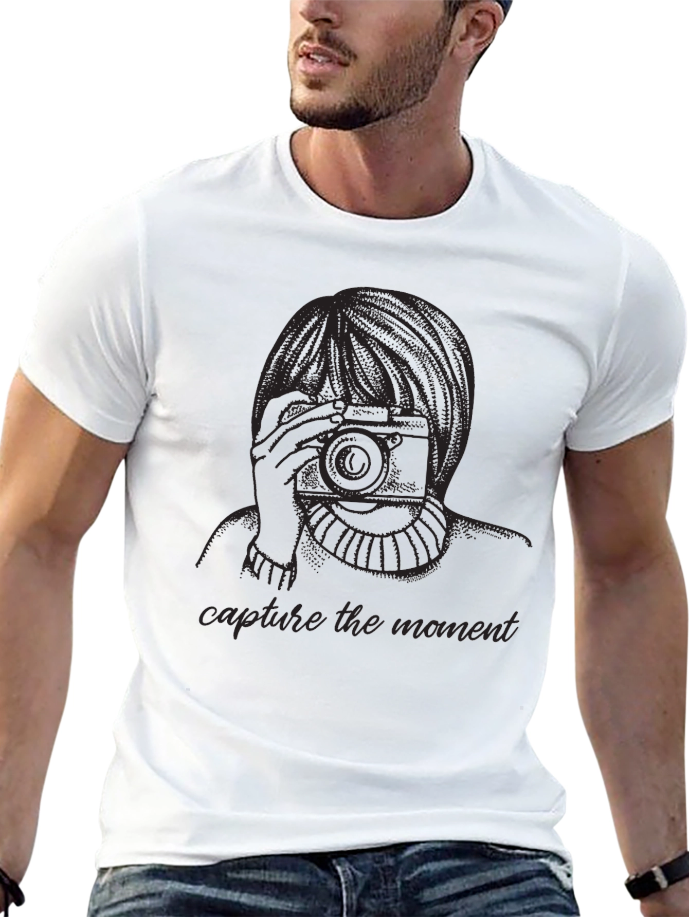 Black Capture the Moment Graphic Tee - Unisex view 13