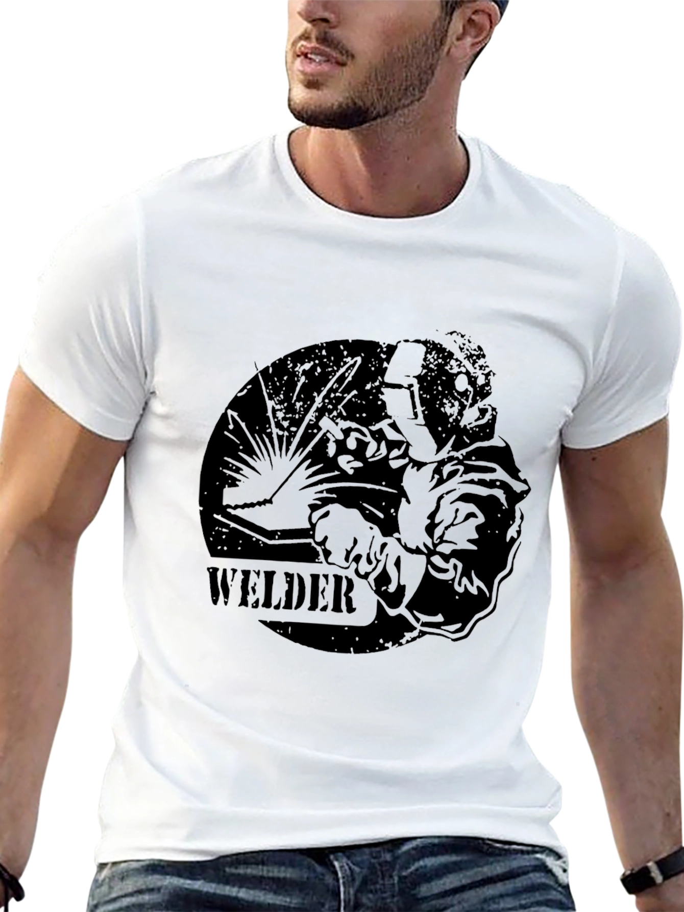 Black Welder Graphic T-Shirt - Black Tee view 13