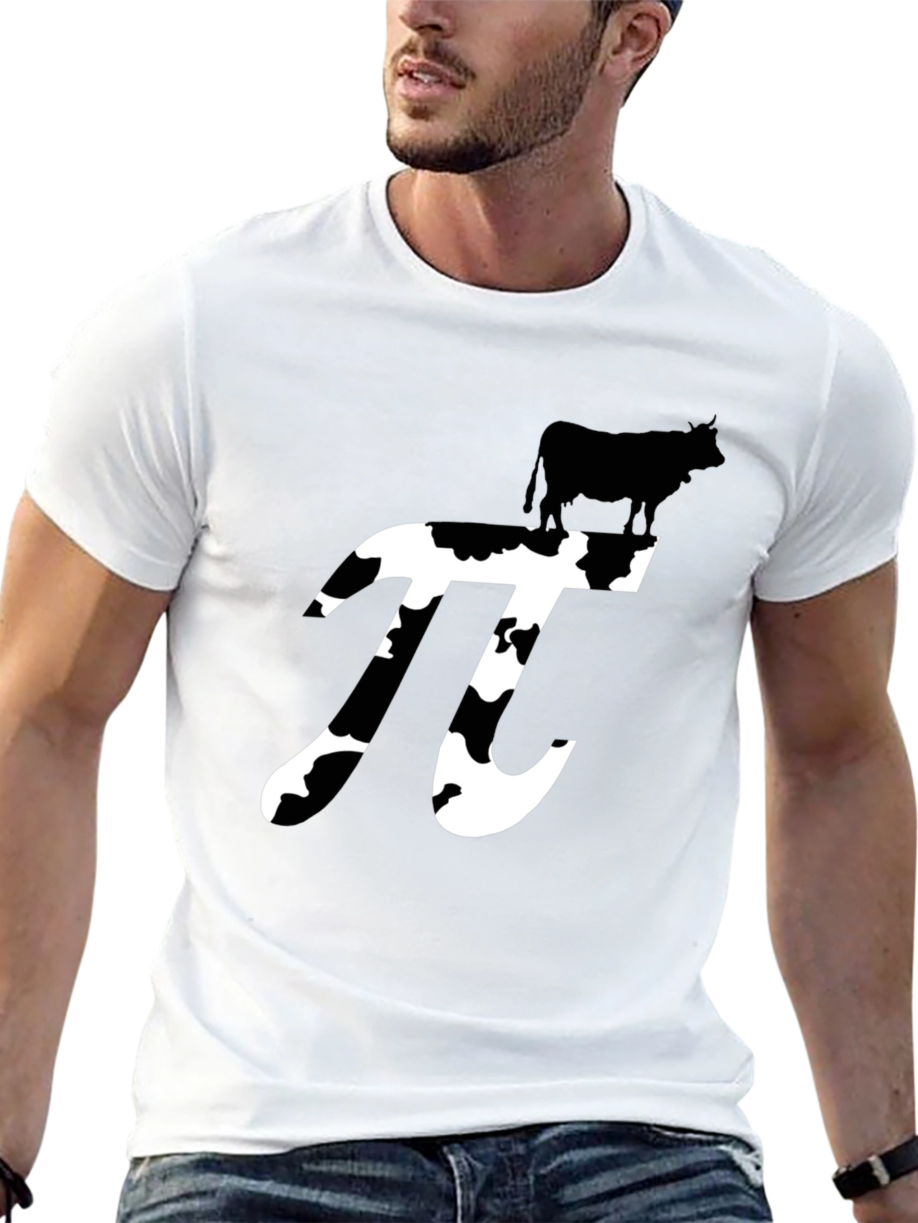 Black Cow Pi T-Shirt - Funny Math Humor view 13