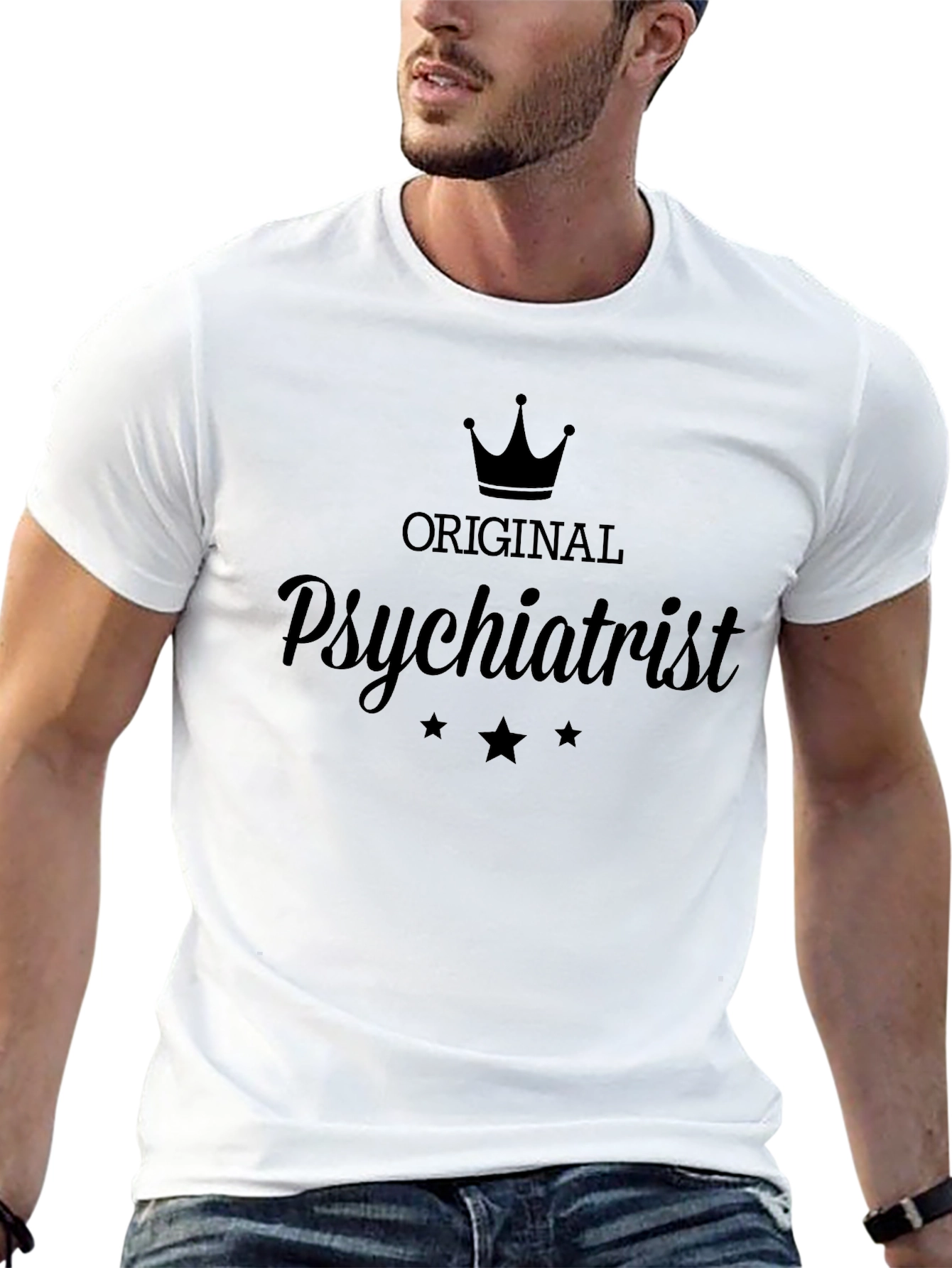 Original Psychiatrist Black Graphic T-Shirt - 13