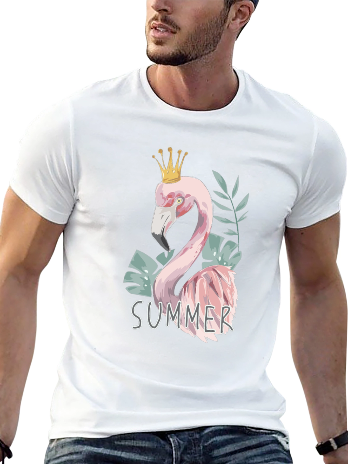 Black Summer Flamingo Tee view 13