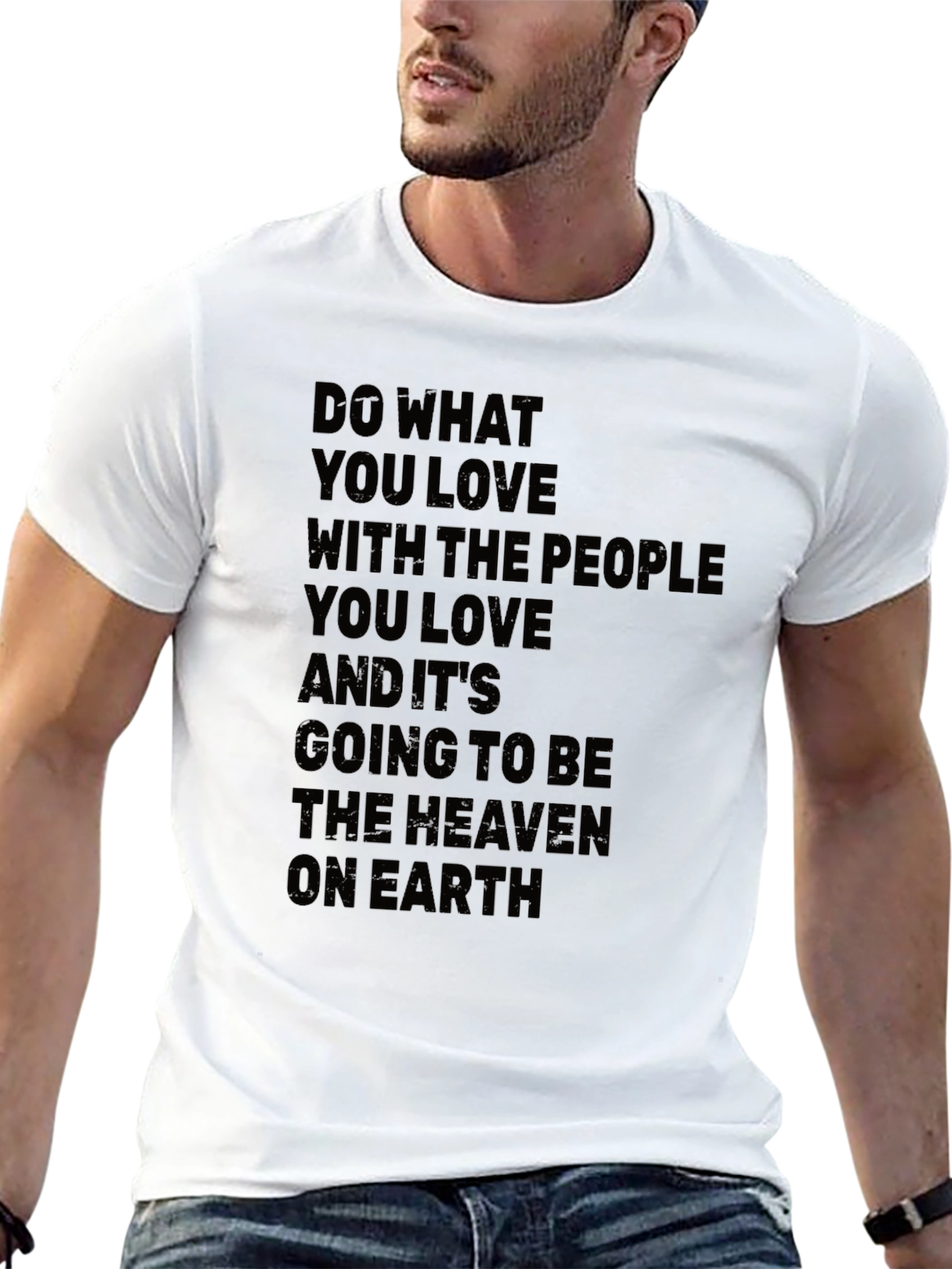 Black Inspirational Quote T-Shirt - 'Do What You Love' view 13