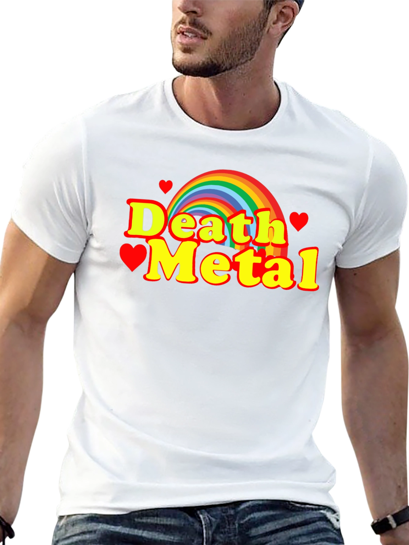 Black Rainbow Death Metal Graphic Tee view 13
