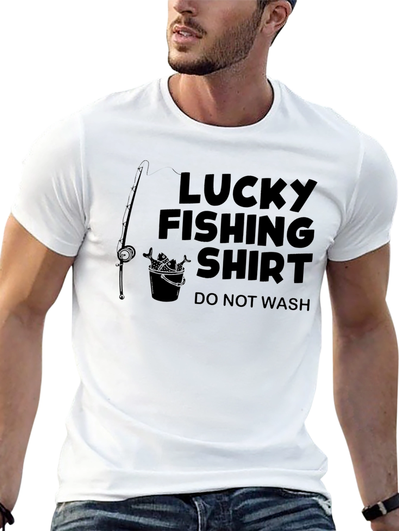 Lucky Fishing Shirt - Do Not Wash Novelty Tee - 13