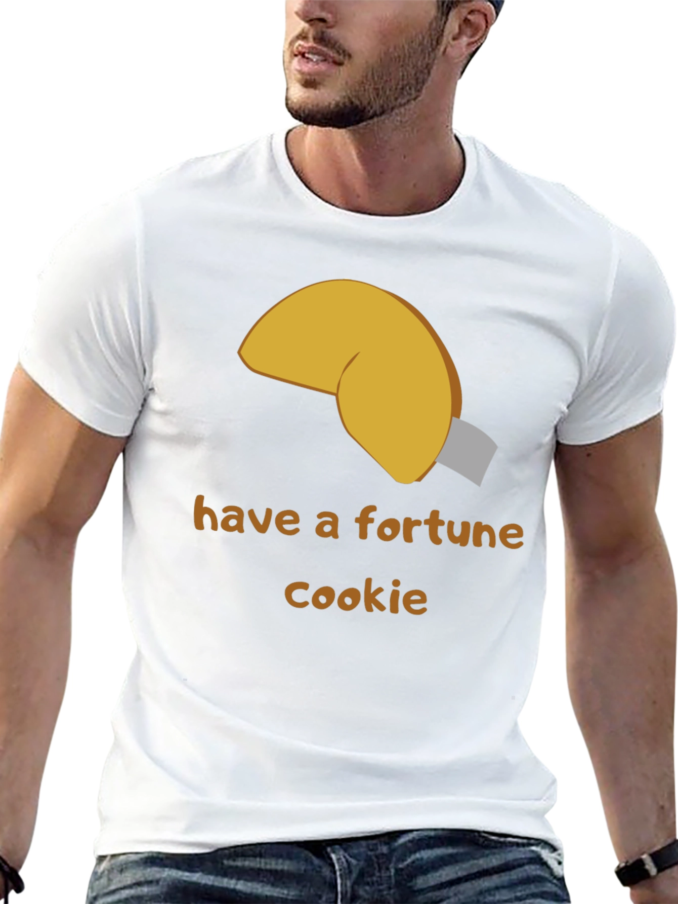 Black Fortune Cookie Graphic Tee - Unisex Casual Shirt view 13