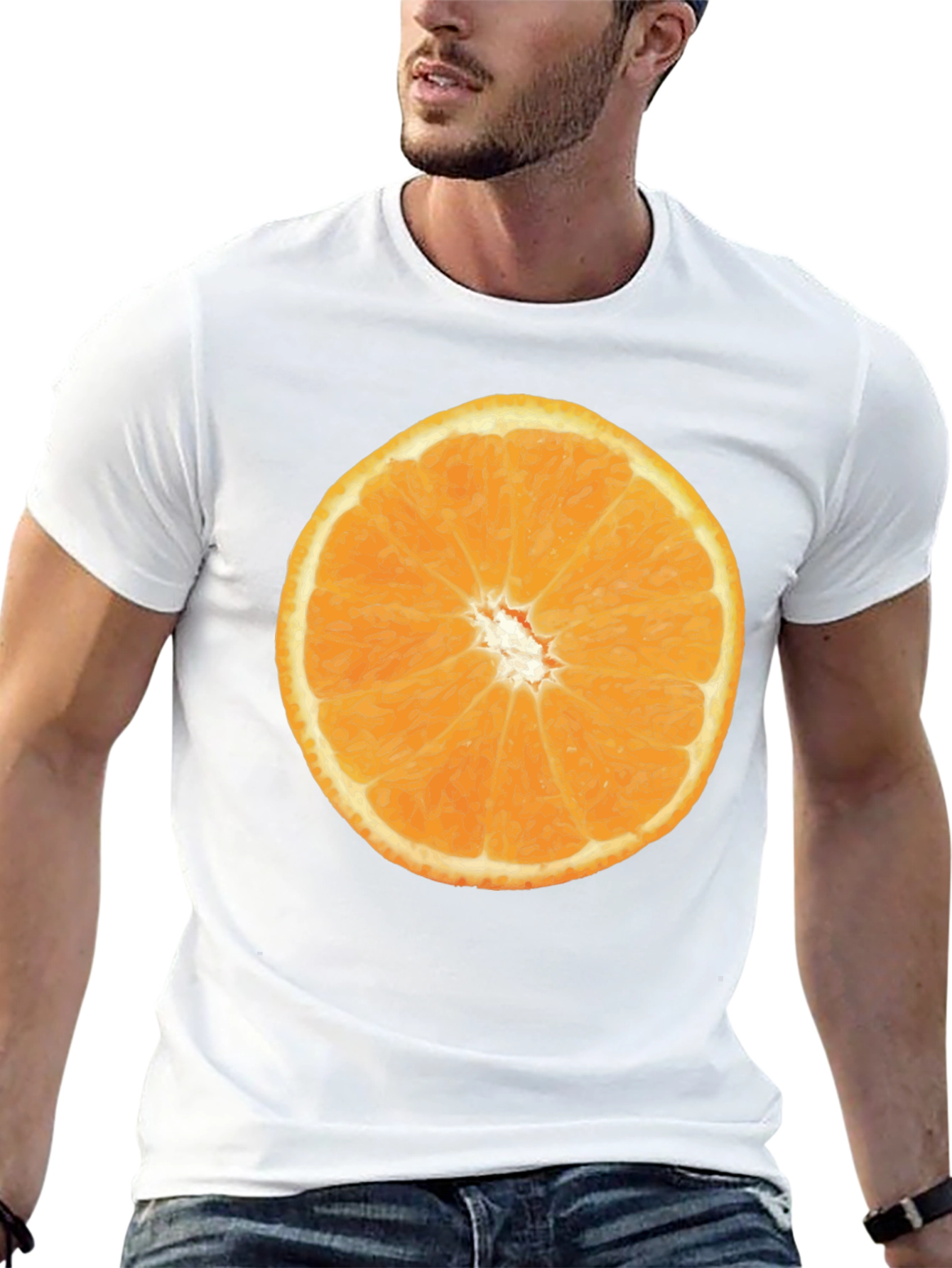 Orange Slice Graphic Tee - Citrus Fruit T-Shirt - 13