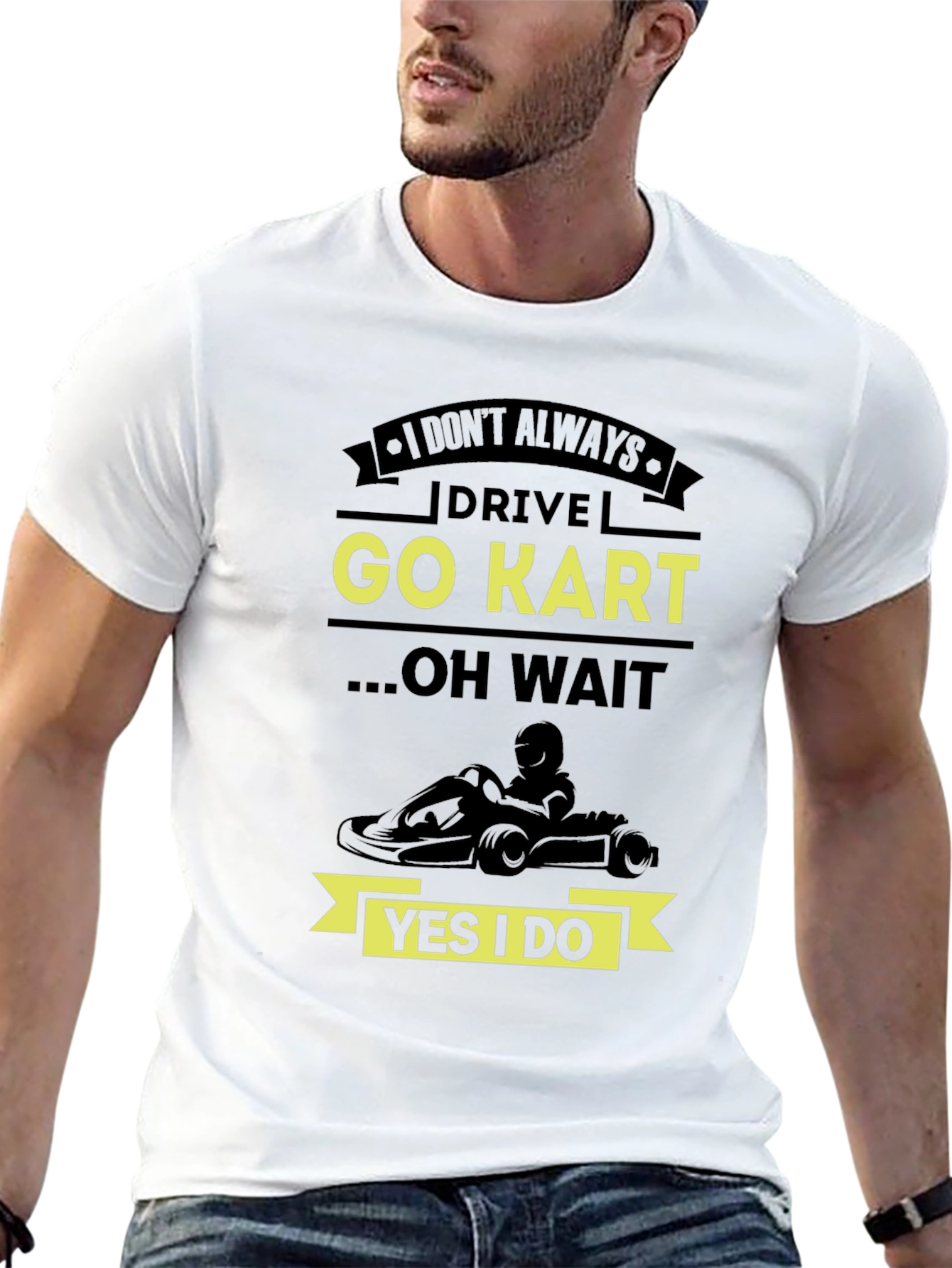 Black Go Kart T-Shirt - Drive Go Kart Graphic Tee view 13