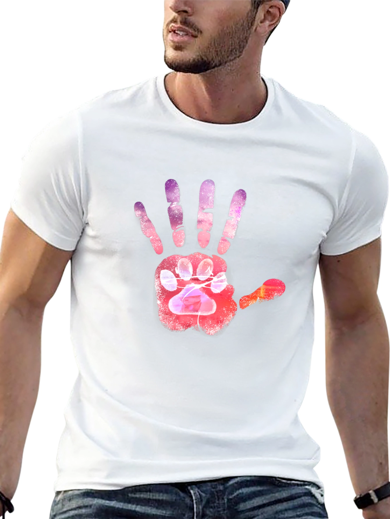 Paw Print Hand T-Shirt - 13