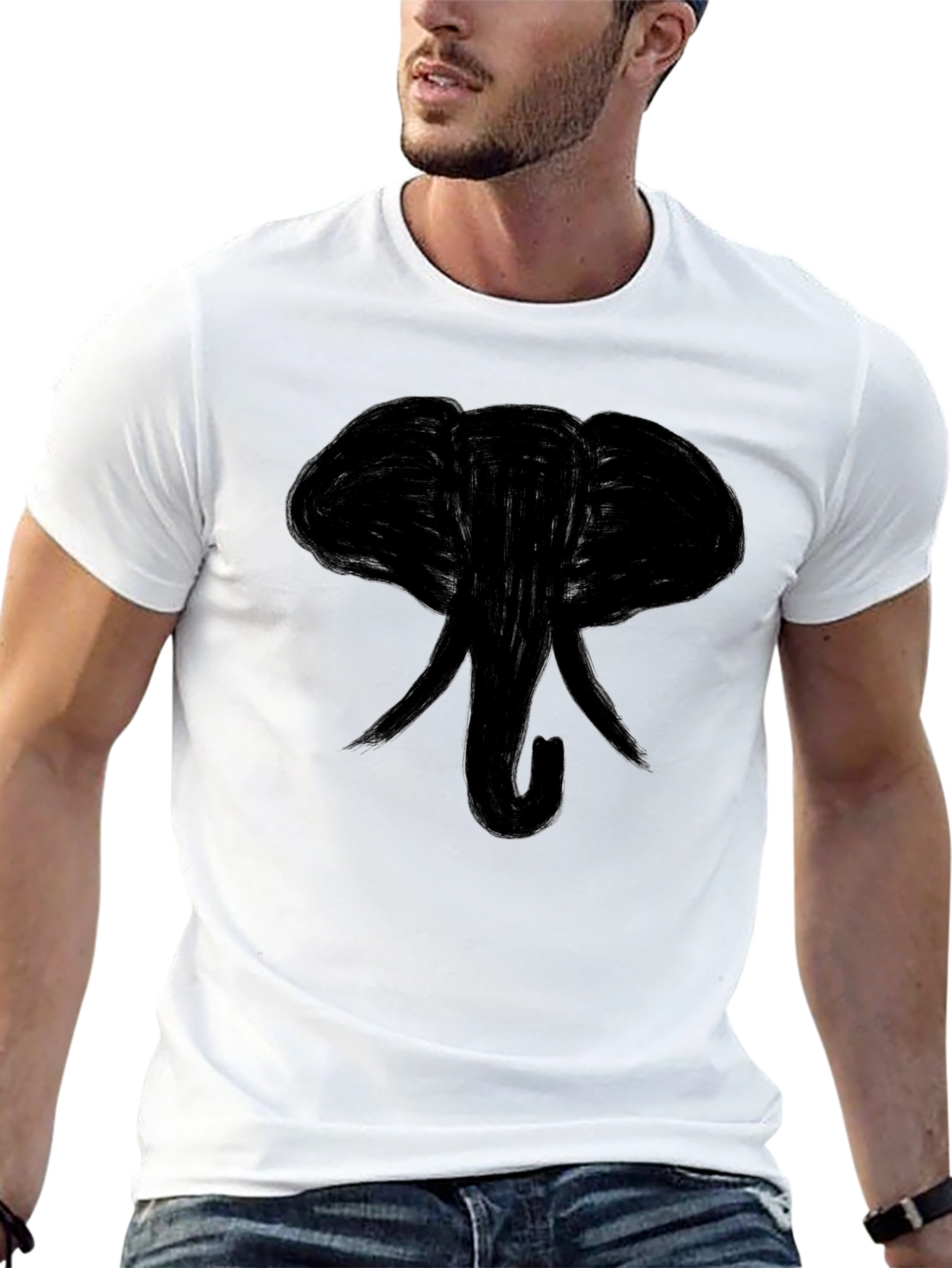 Black Black Elephant Graphic Tee - Casual Style view 13