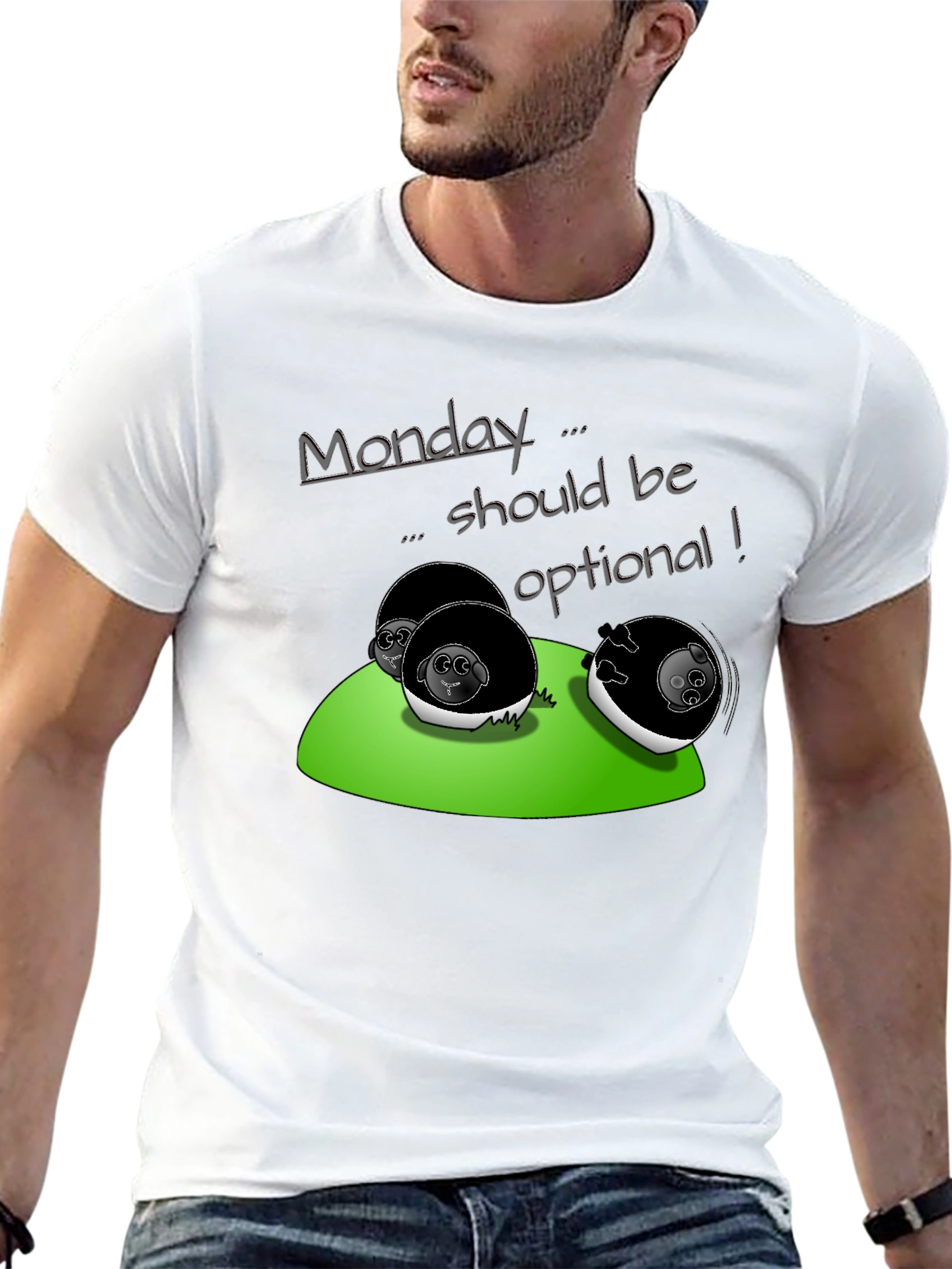 Black Monday Should Be Optional T-Shirt - Fun & Casual Tee view 13