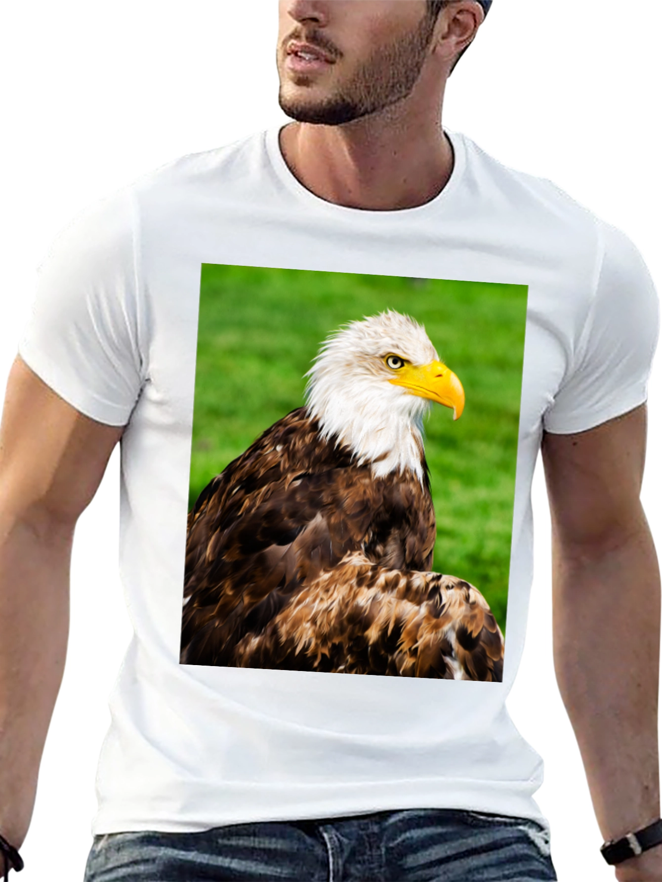 Black Bald Eagle Graphic T-Shirt view 13