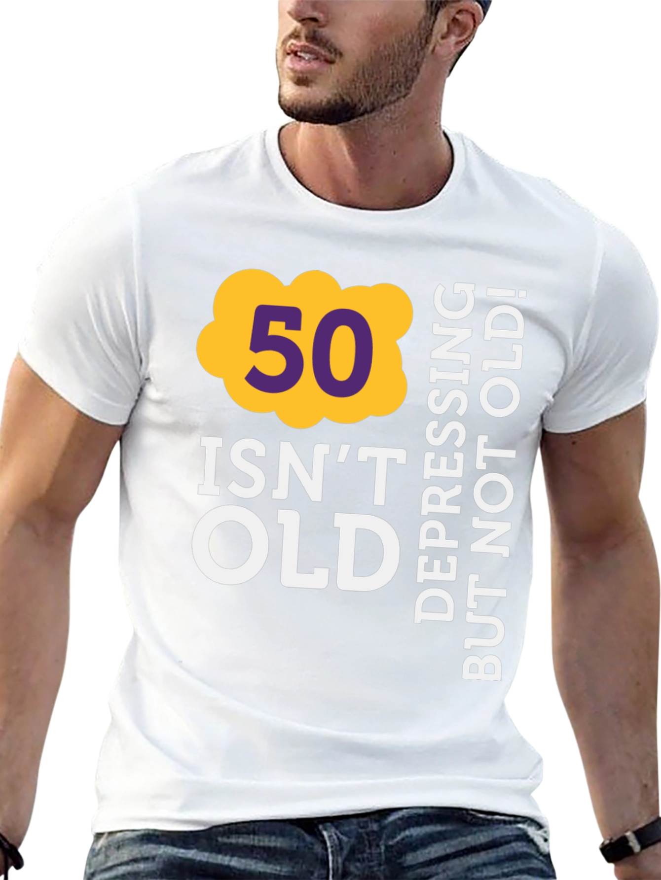 Black Funny 50th Birthday T-Shirt - Not Old! view 13