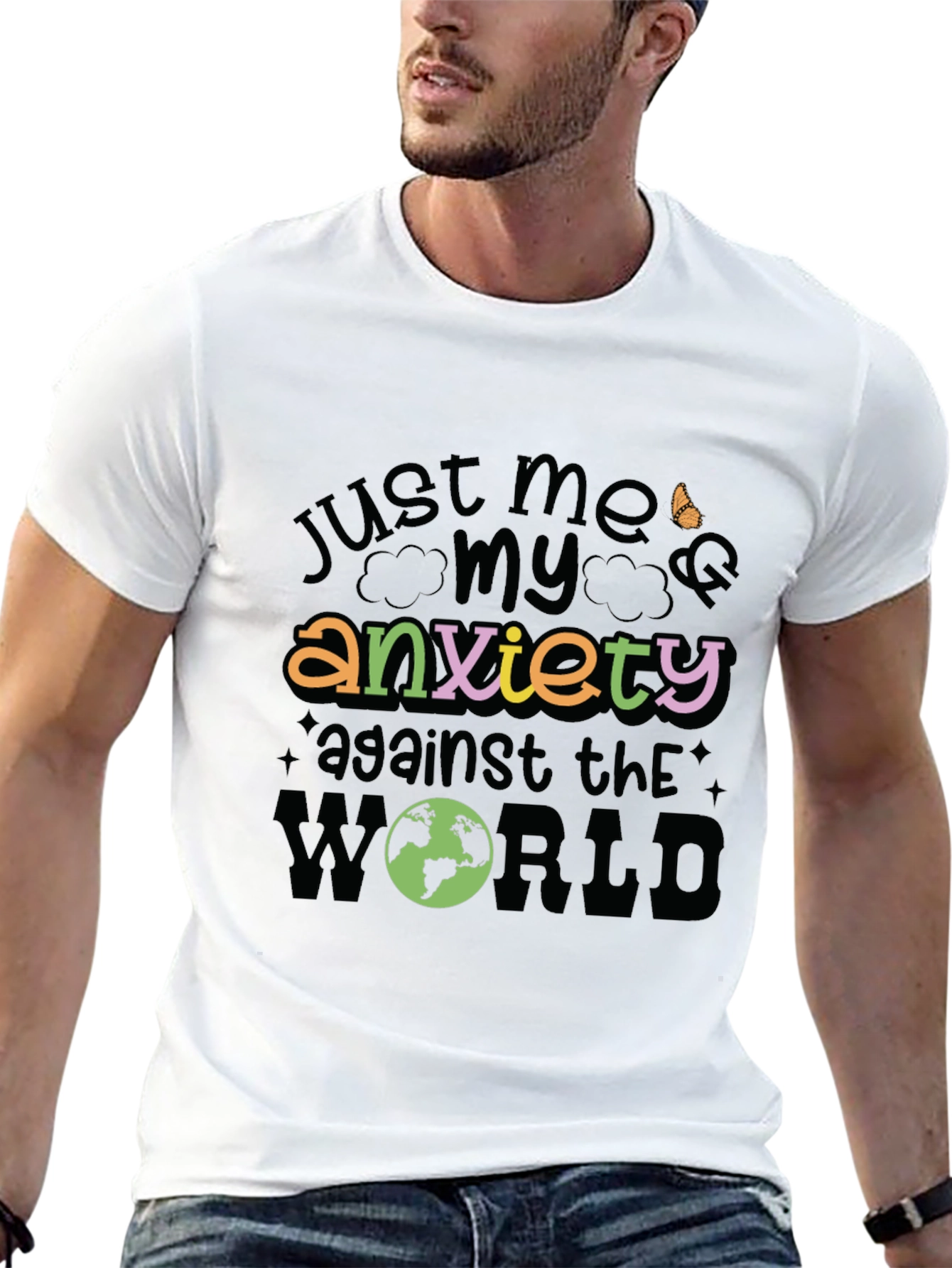 Anxiety T-Shirt - Just Me, My Anxiety Against the World - 13