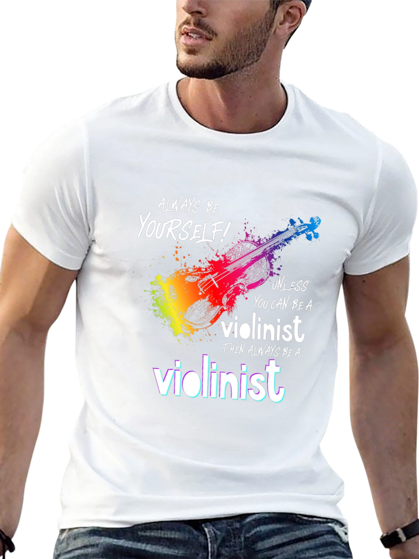 Black Violinist T-Shirt - Be Yourself Unless... view 13