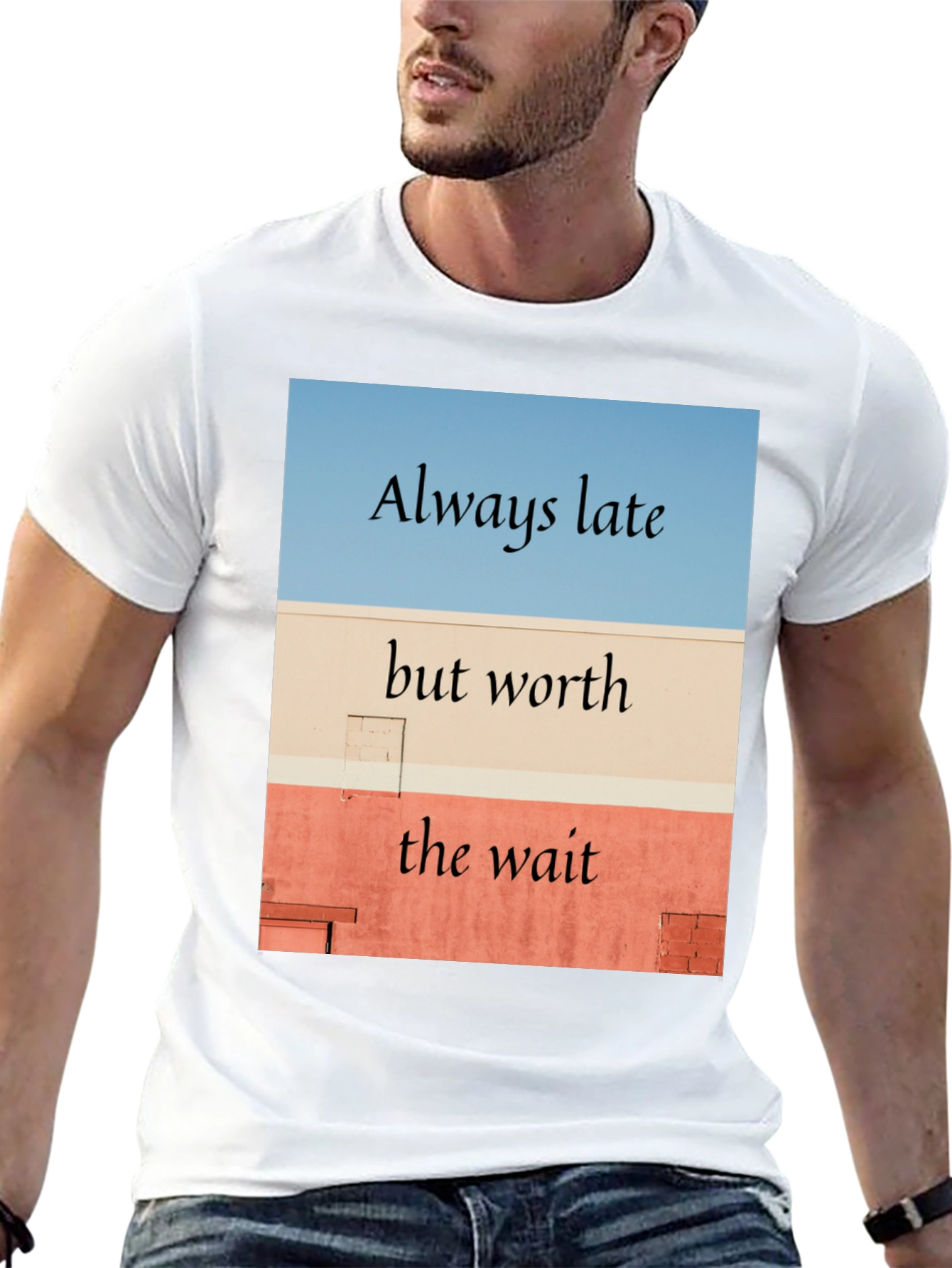 Black Always Late Worth the Wait Black T-Shirt view 13