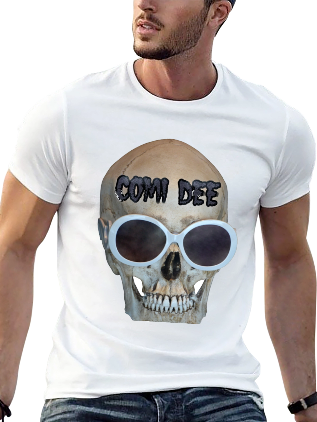 Black Skull Sunglasses T-Shirt - Comi Dee view 13