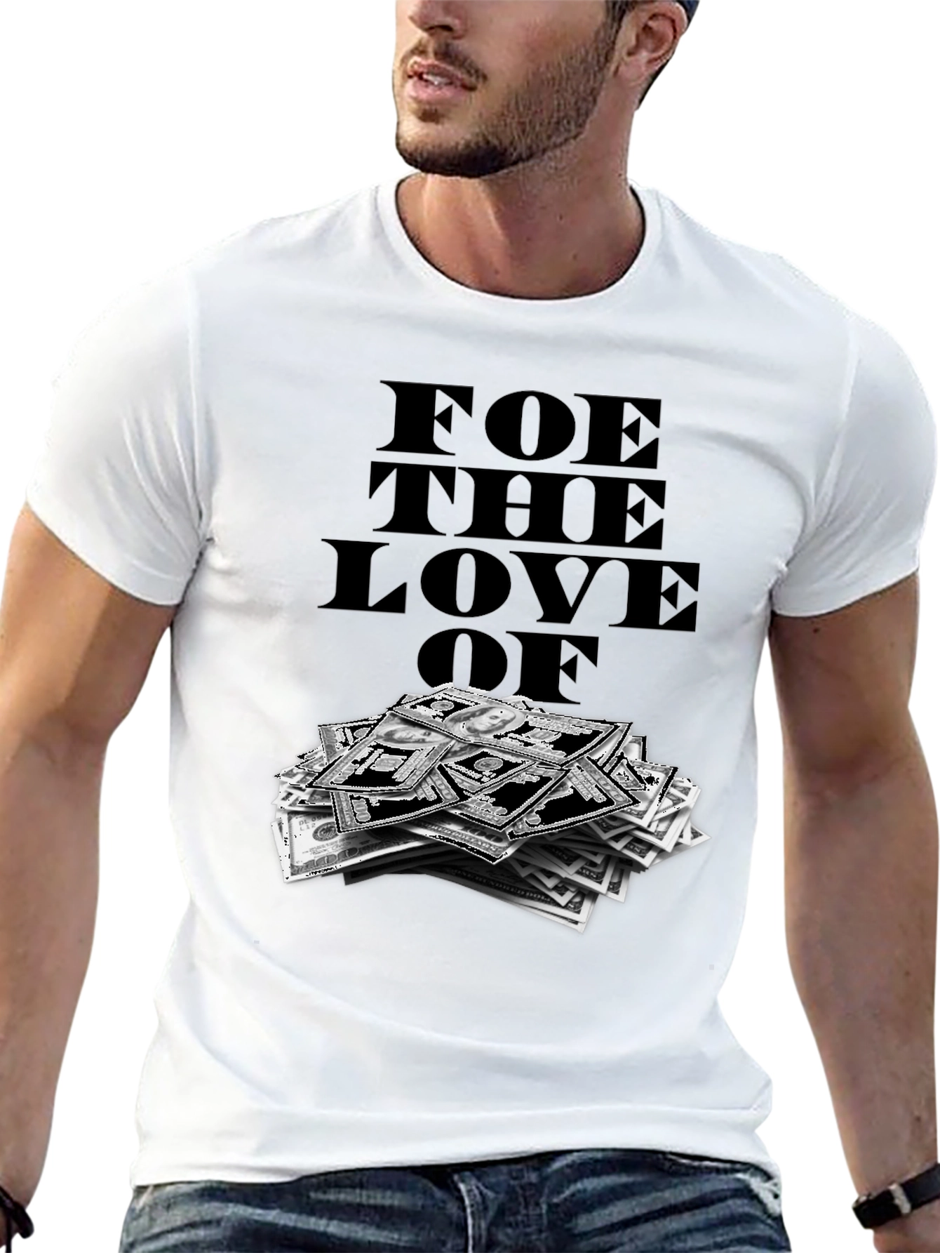 Black Foe The Love Of Money Graphic T-Shirt view 13