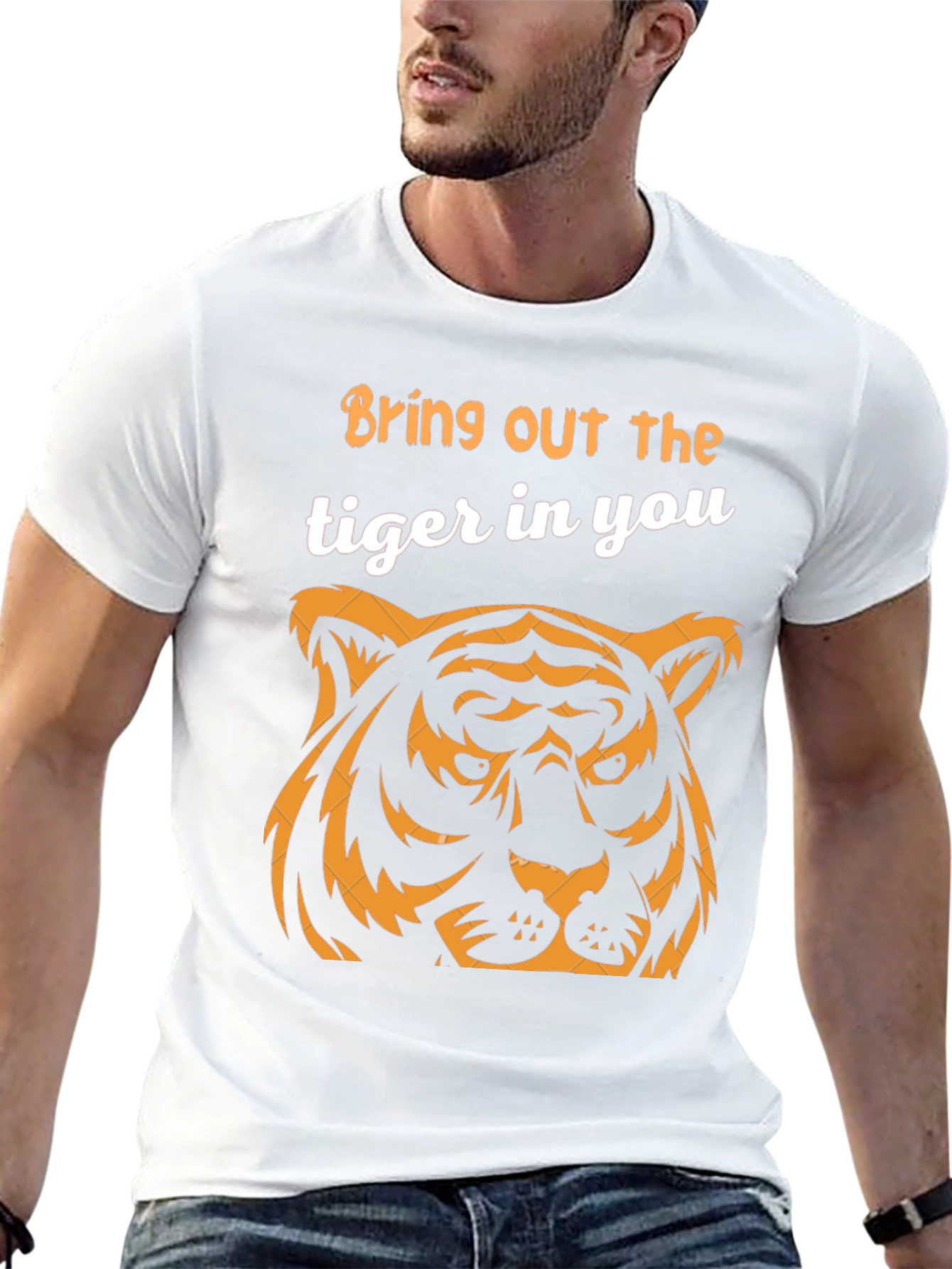 Black Unleash Your Inner Tiger Graphic T-Shirt view 13