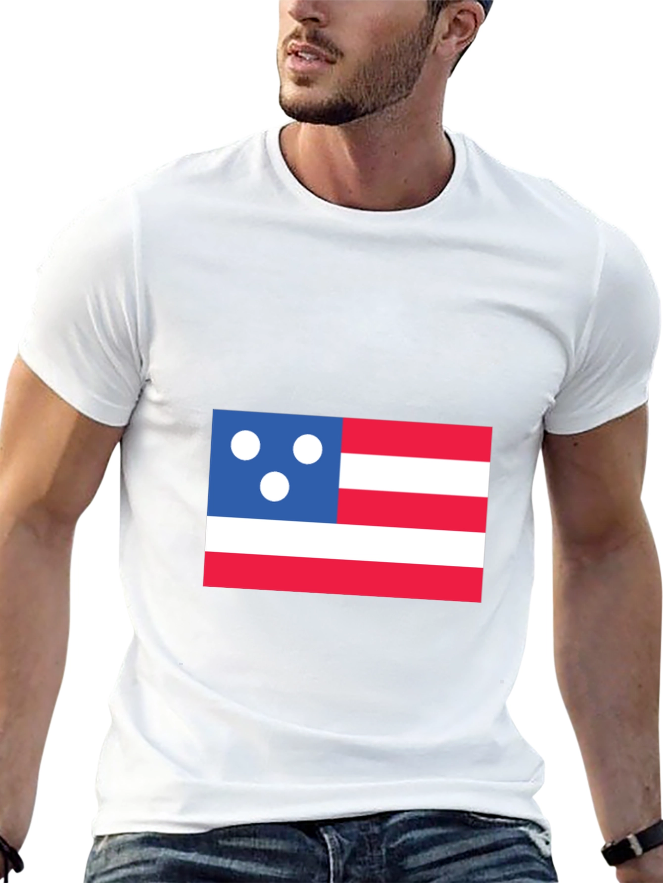 Black Patriotic Graphic T-Shirt - Novelty Design view 13