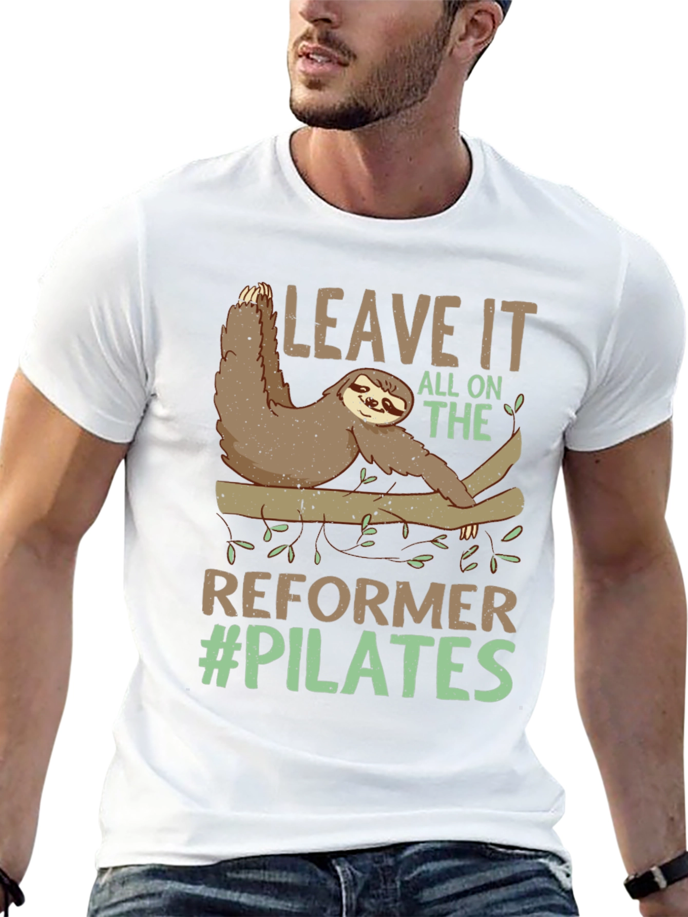 Black Sloth Pilates T-Shirt - Reformer Funny Workout Tee view 13