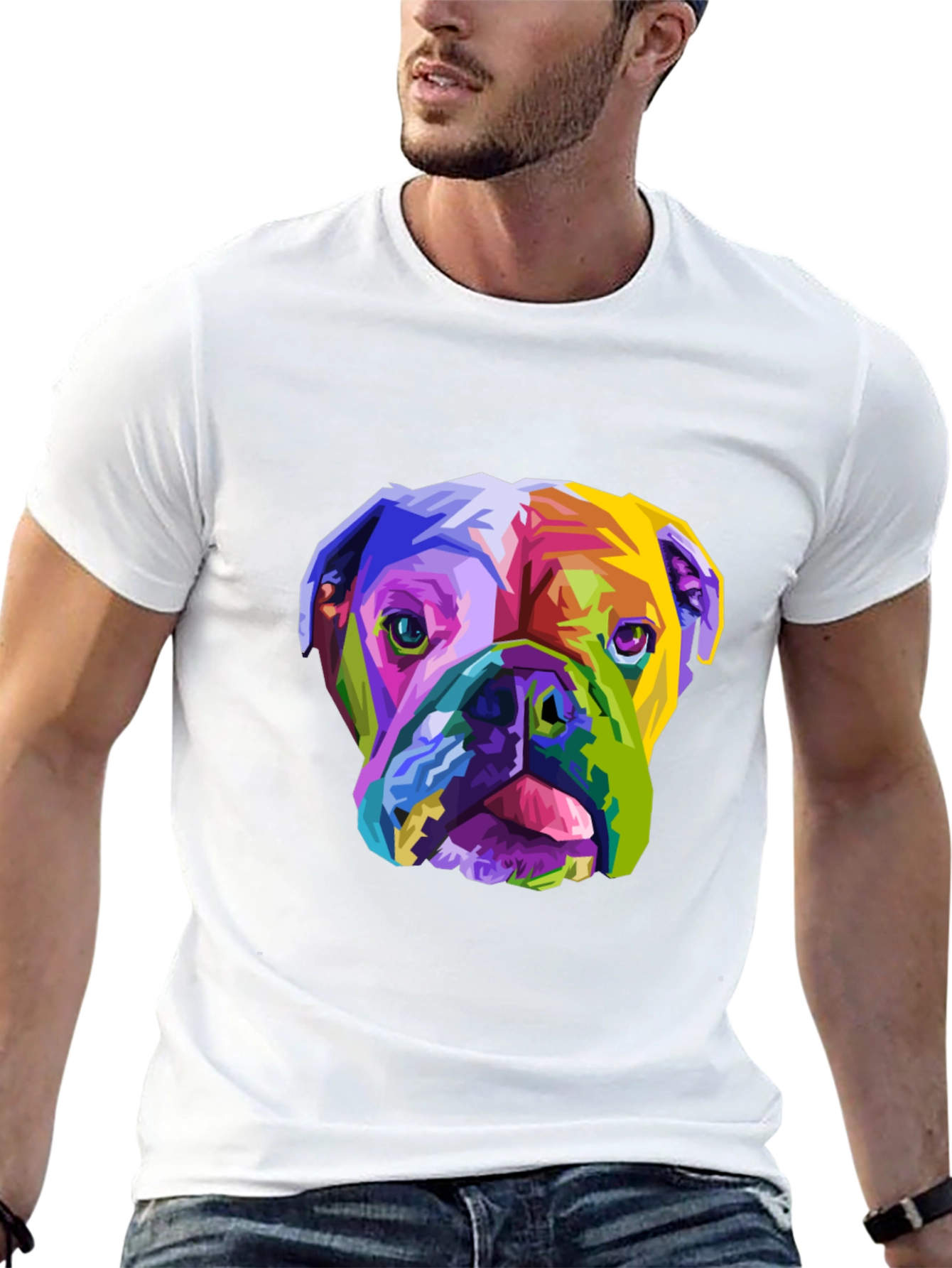 Black Colorful Dog Graphic T-Shirt - Stylish Pet Lover Tee view 13