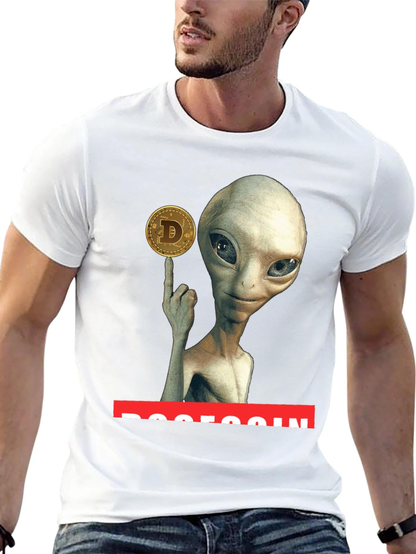 Black Alien Dogecoin T-Shirt - Crypto Tee view 13