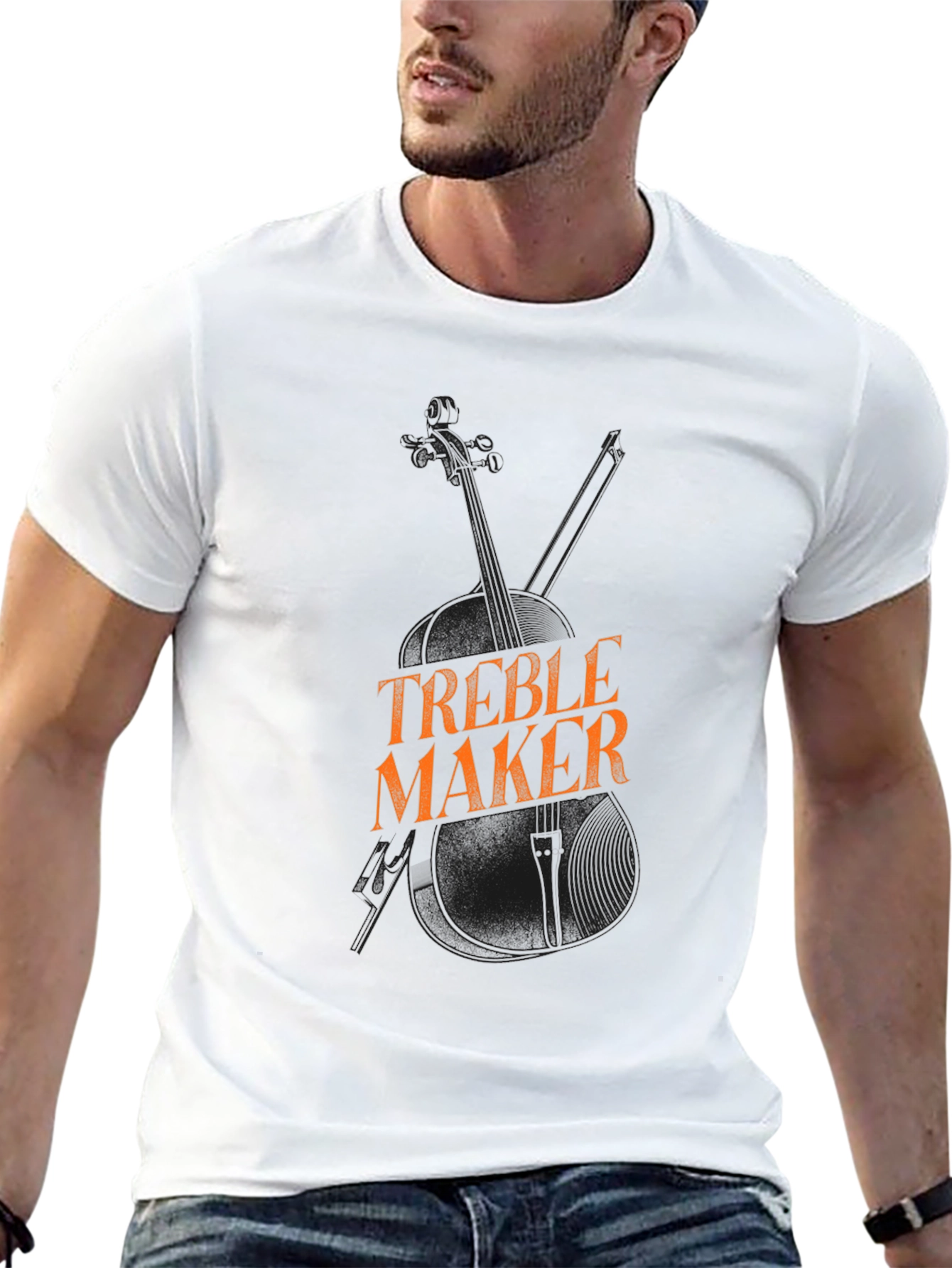 Black Treble Maker T-Shirt - Musical Humor Tee view 13