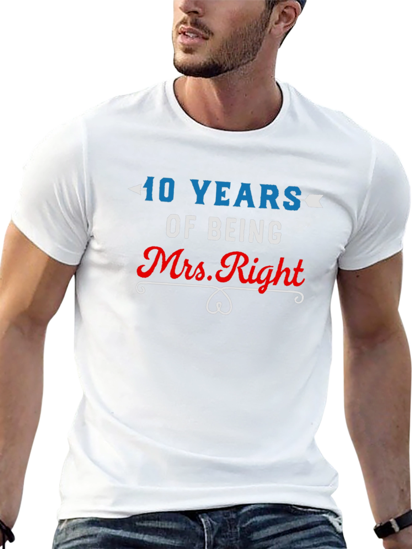 Black 40 Years Mrs. Right Anniversary T-Shirt view 13