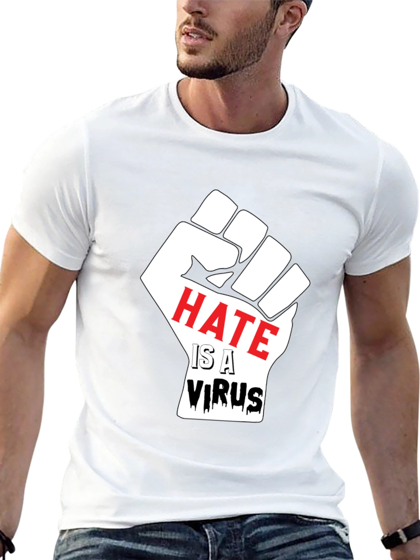 Hate is a Virus Graphic T-Shirt - 13
