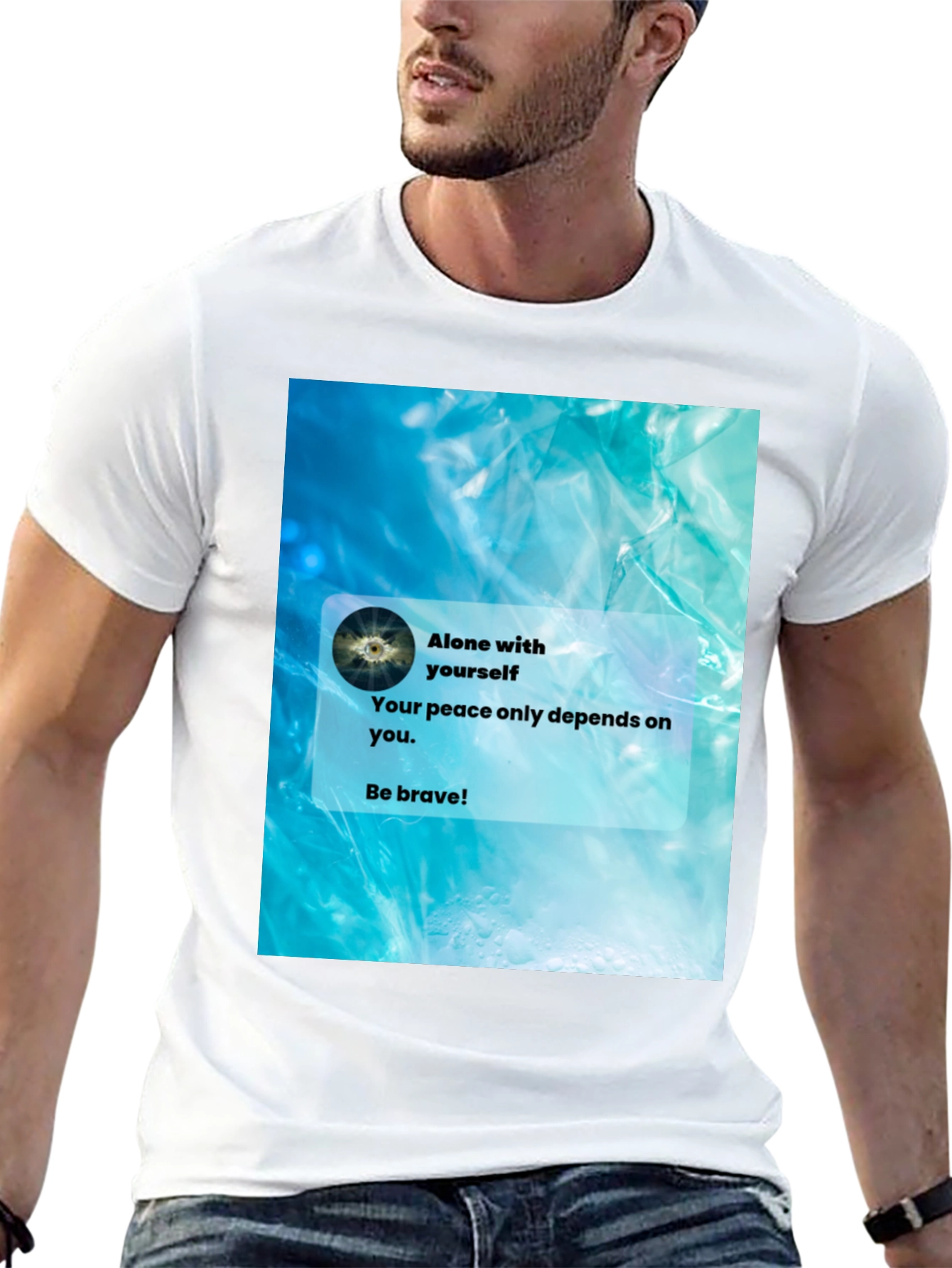 Black Alone With Yourself Graphic T-Shirt view 13