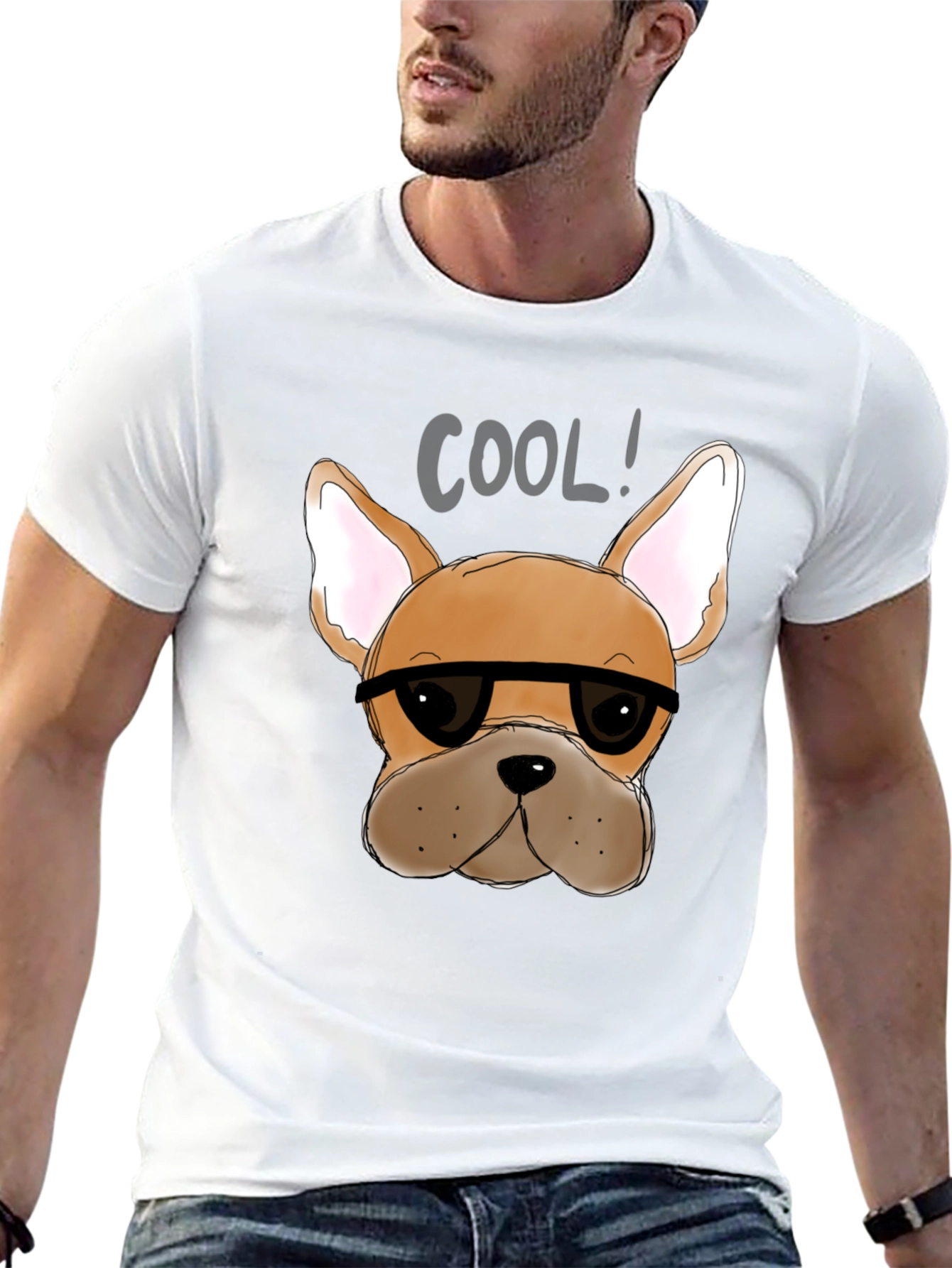 Black Cool Dog T-Shirt - Black view 13
