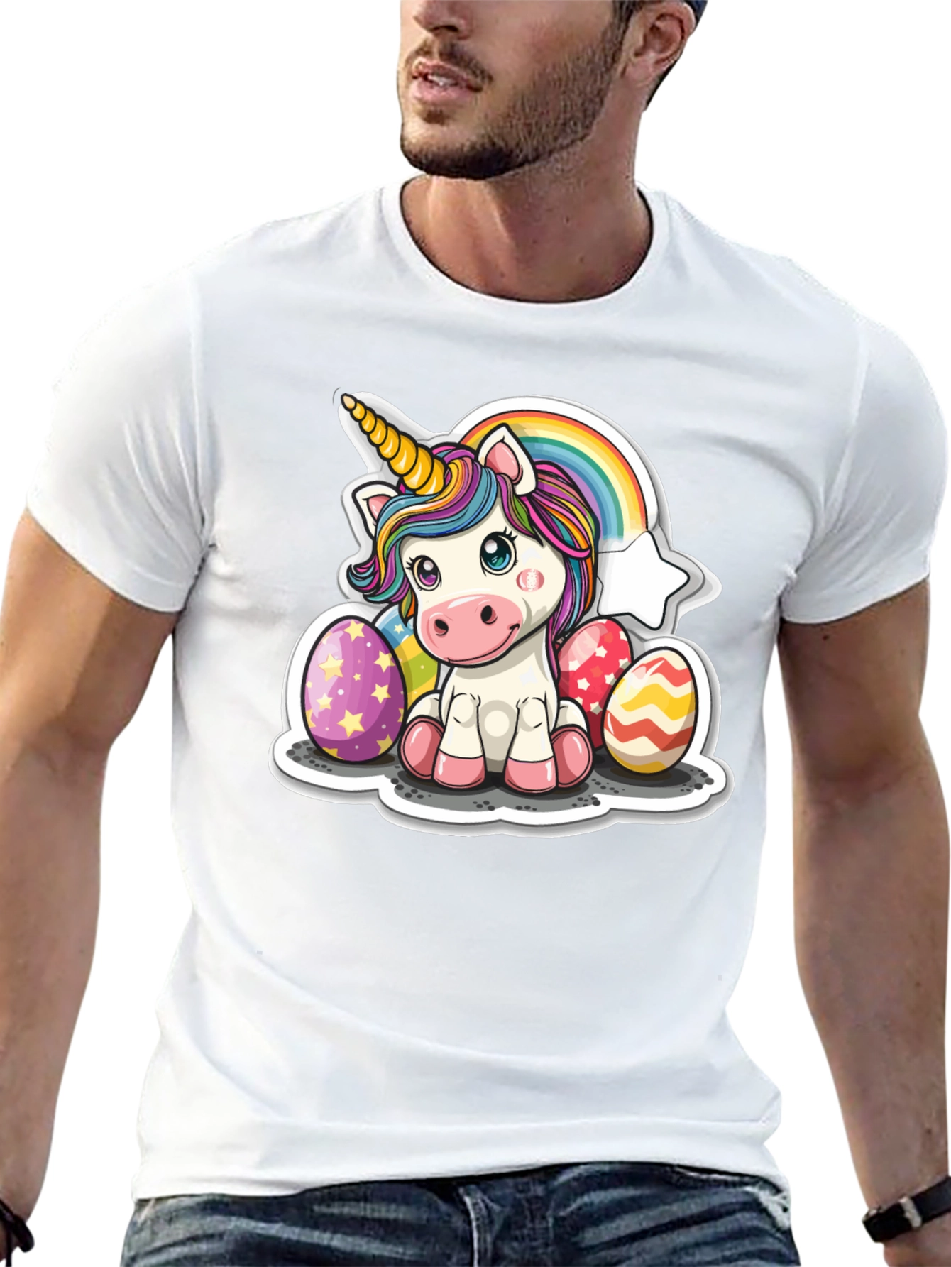 Black Unicorn Easter Egg T-Shirt view 13