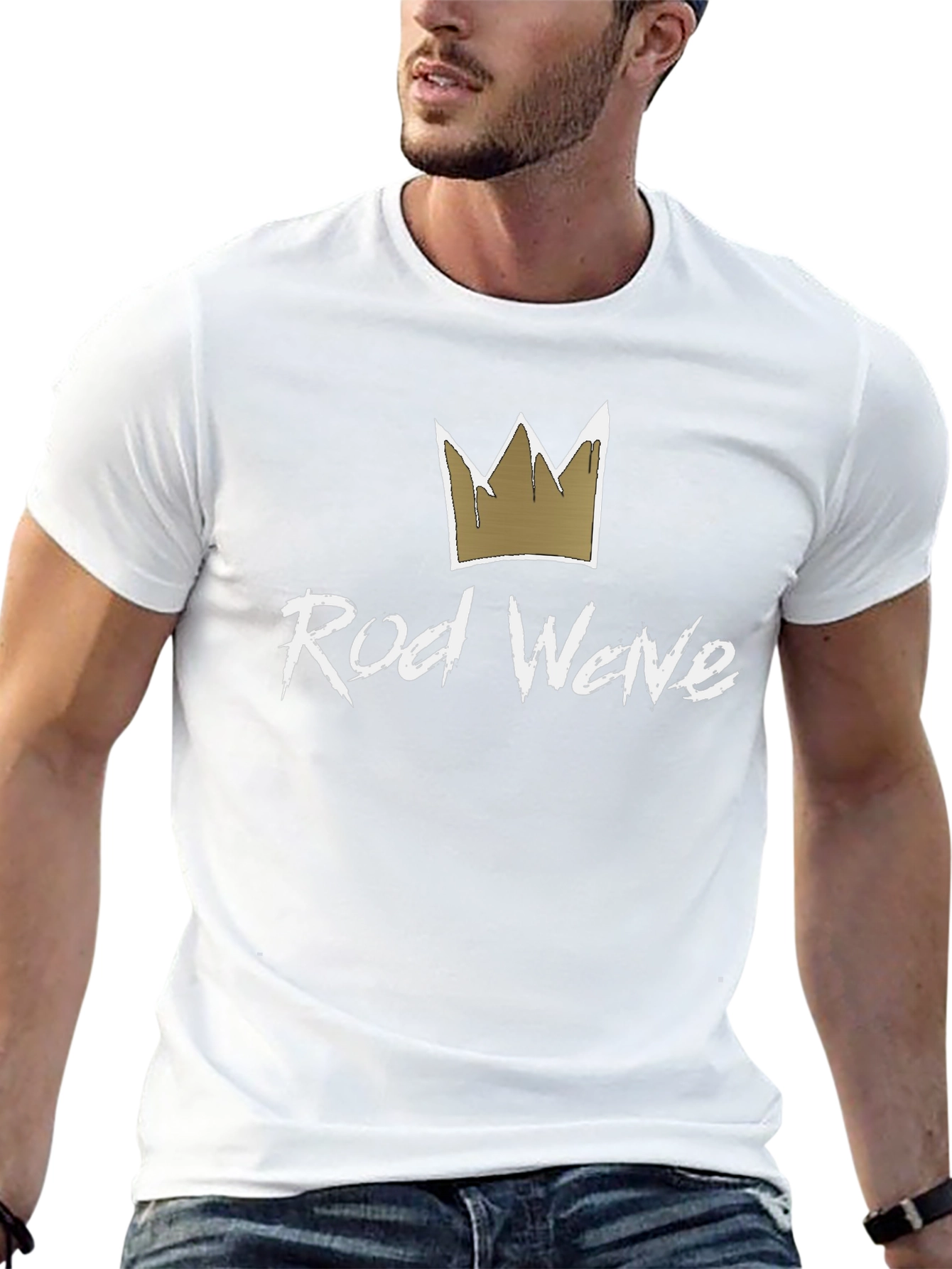 Black Rod Wave Crown Graphic Black T-Shirt view 13