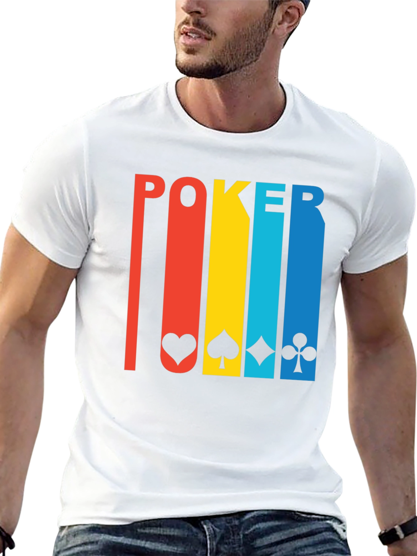 Black Poker Card Suits Graphic Tee - Lucky Shirt view 13
