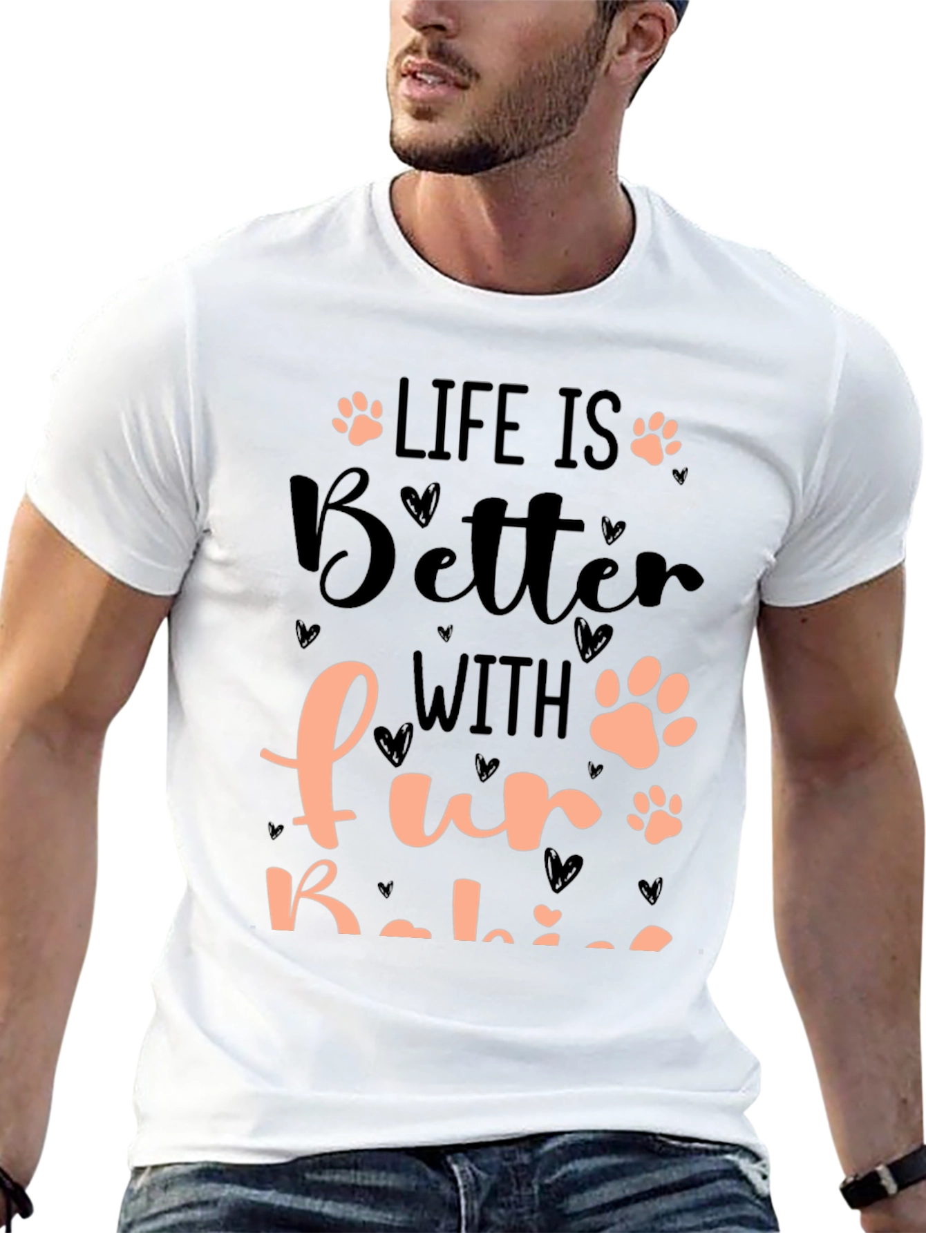 Black Life is Better with Fur Babies T-Shirt view 13