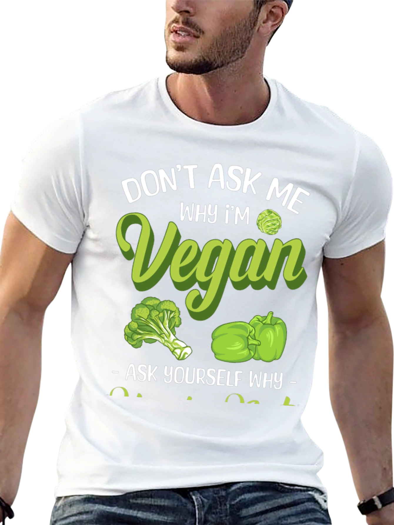 Black Vegan Graphic Tee - Don't Ask Me Why! view 13