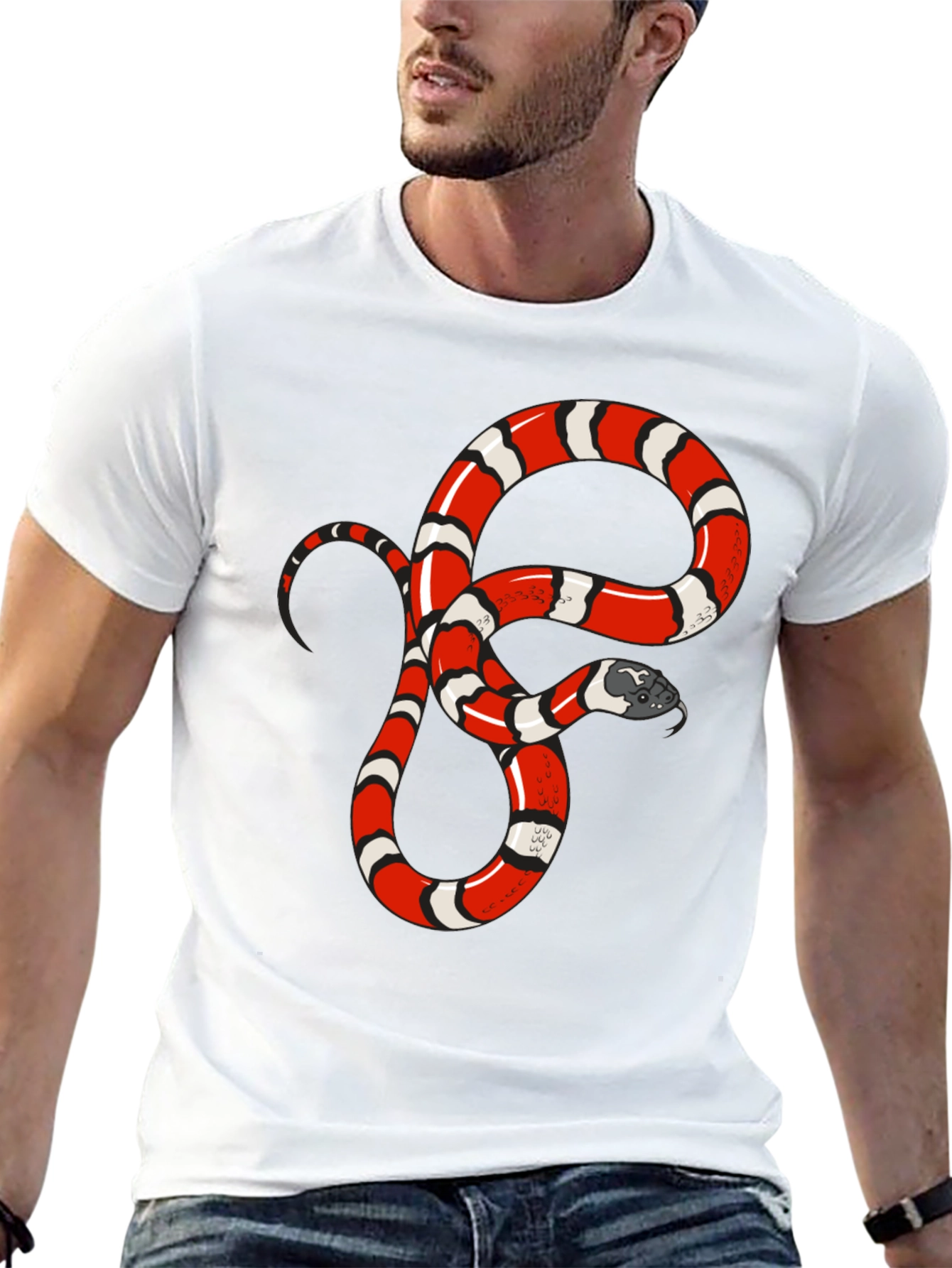 Black Snake Graphic Tee - Bold Reptile Design view 13