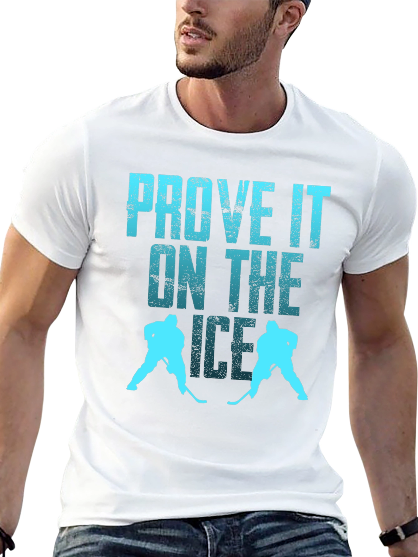 Black Prove It On The Ice Hockey Graphic Tee view 13