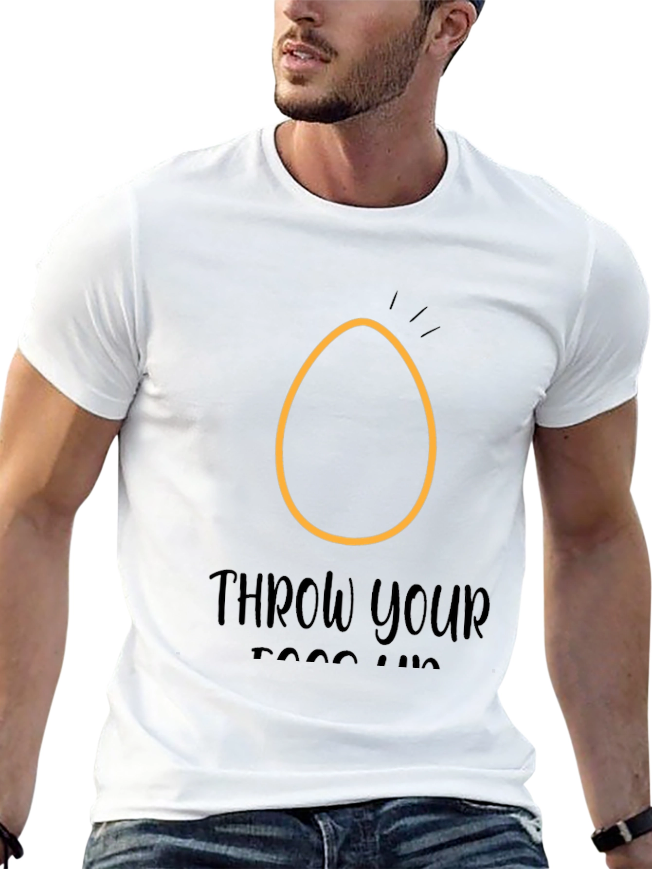Black Throw Your Eggs Up T-Shirt view 13
