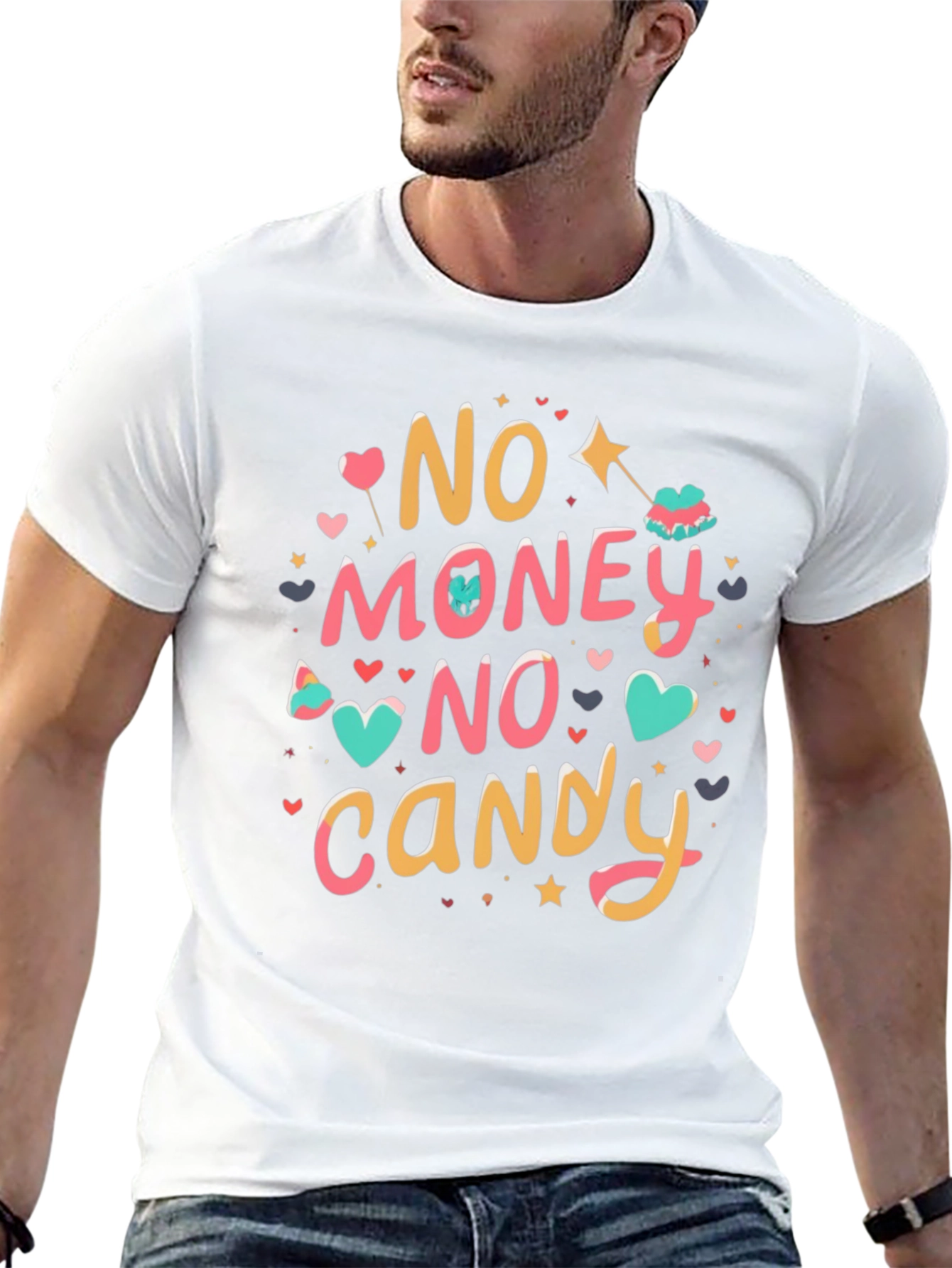 Black No Money No Candy Graphic Tee view 13