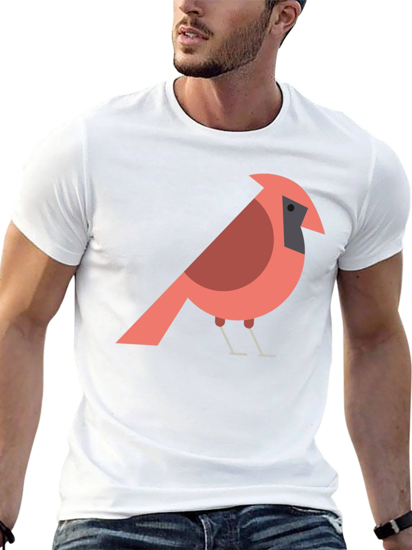 Black Cardinal Bird Graphic T-Shirt - Casual Cotton Tee view 13