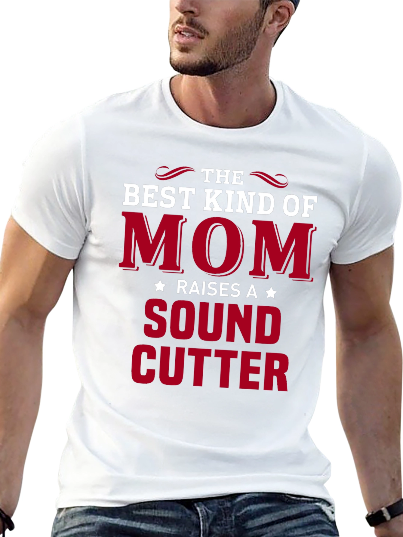 Black Best Kind of Mom T-Shirt - Sound Cutter view 13