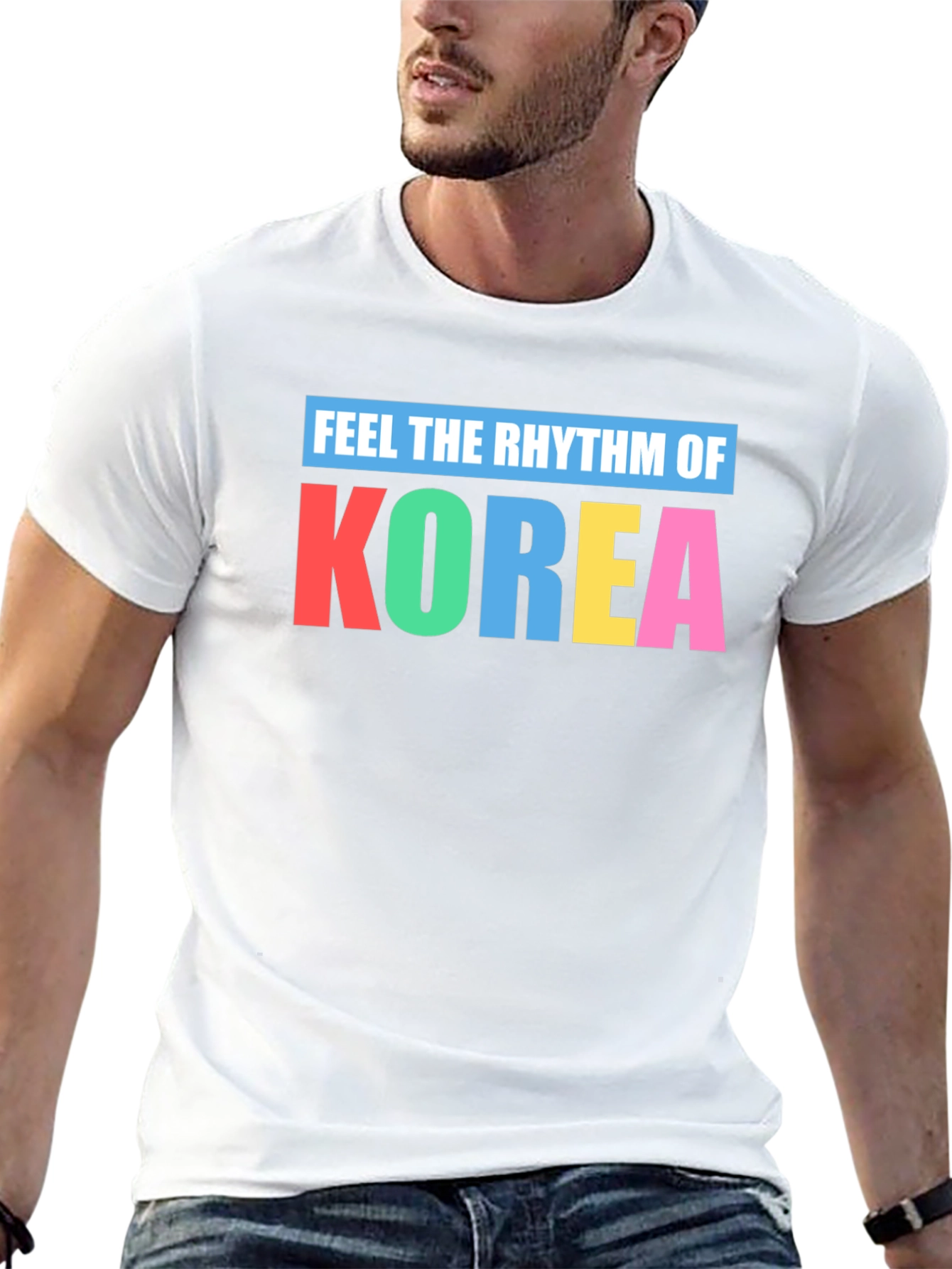 Black Feel the Rhythm of Korea T-Shirt view 13