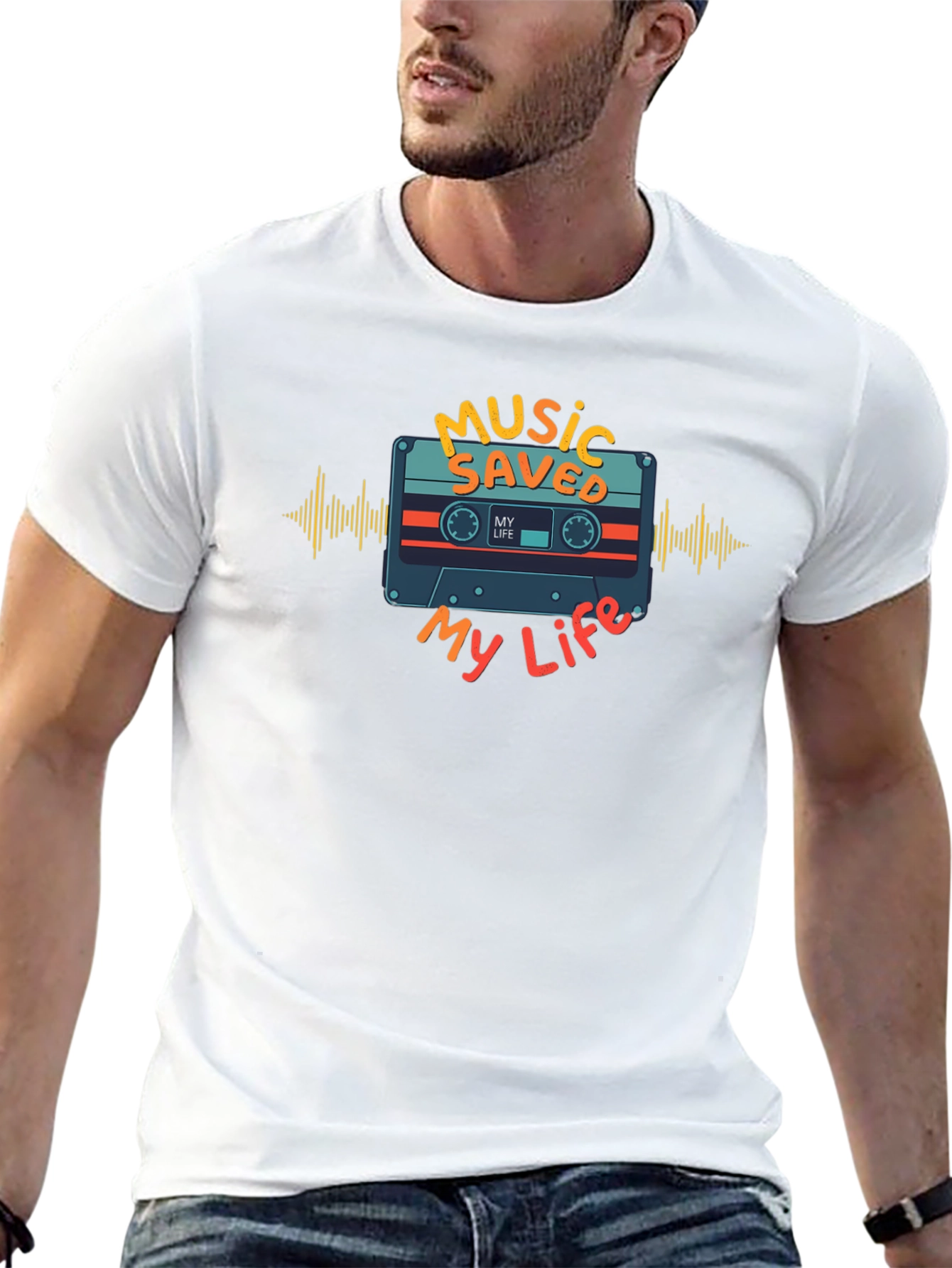 Black Music Saved My Life Graphic Tee - Black view 13