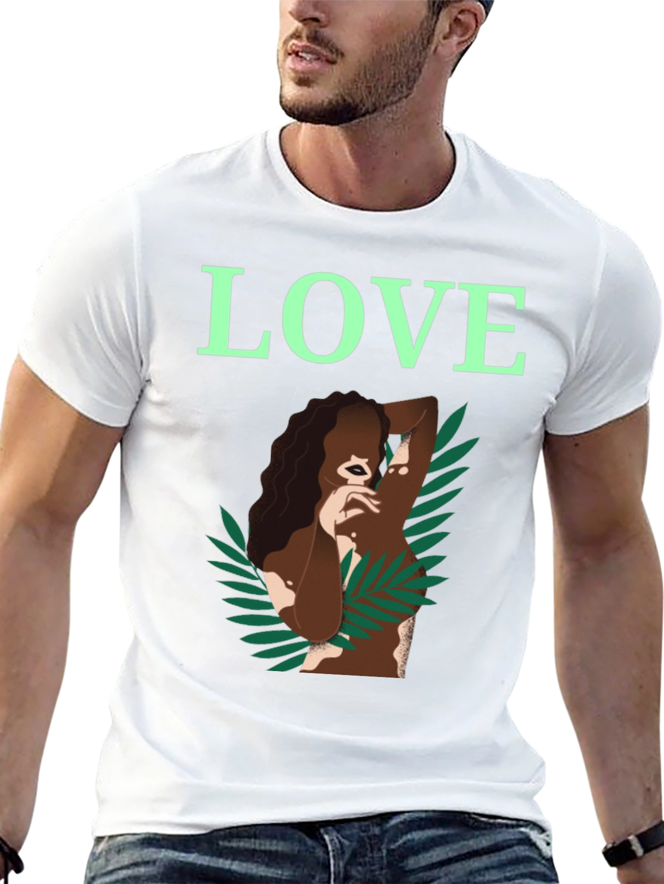 Black LOVE Graphic T-Shirt - Vitiligo Awareness view 13