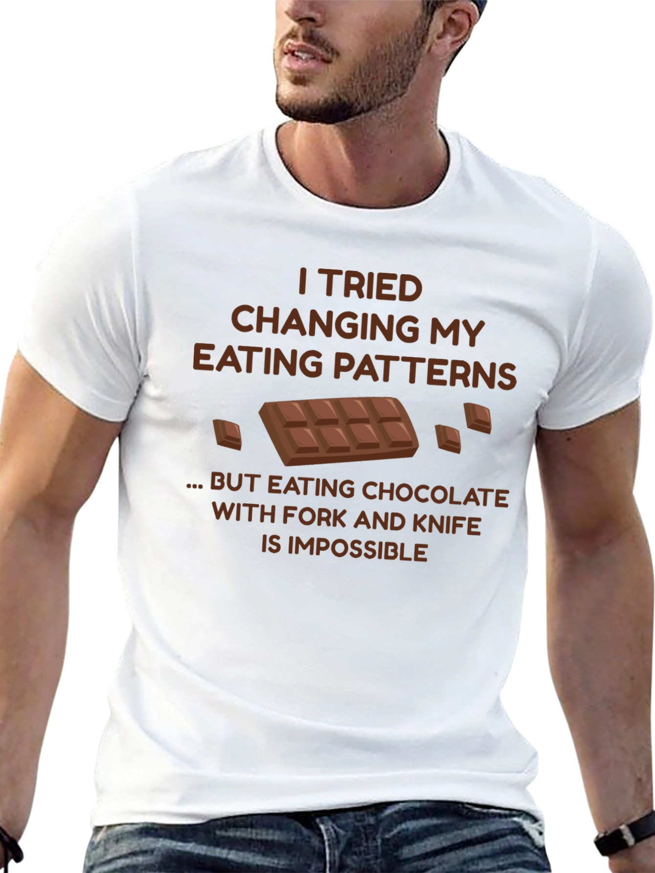Black Chocolate Lover T-Shirt: Eating Patterns Humor Tee view 13