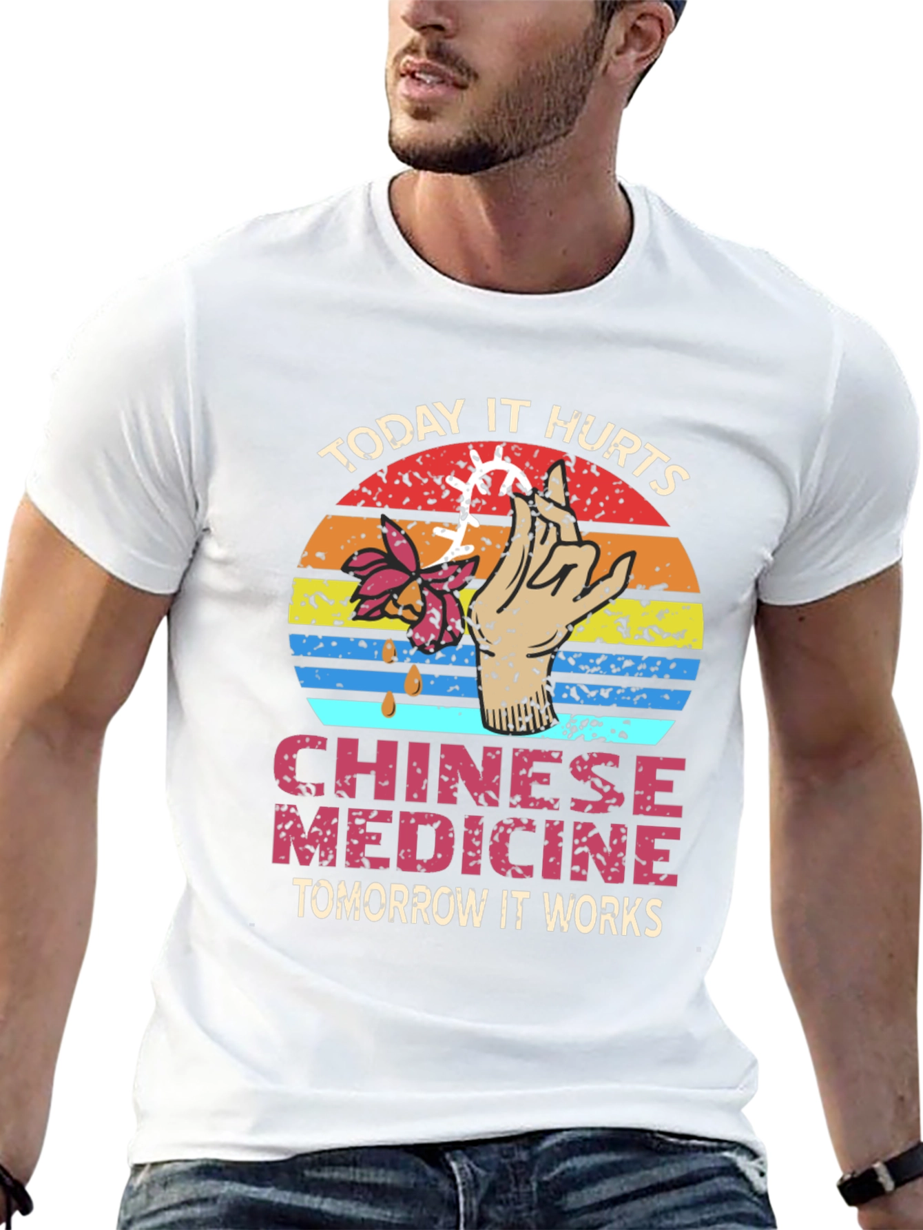 Black Chinese Medicine T-Shirt: Today It Hurts view 13